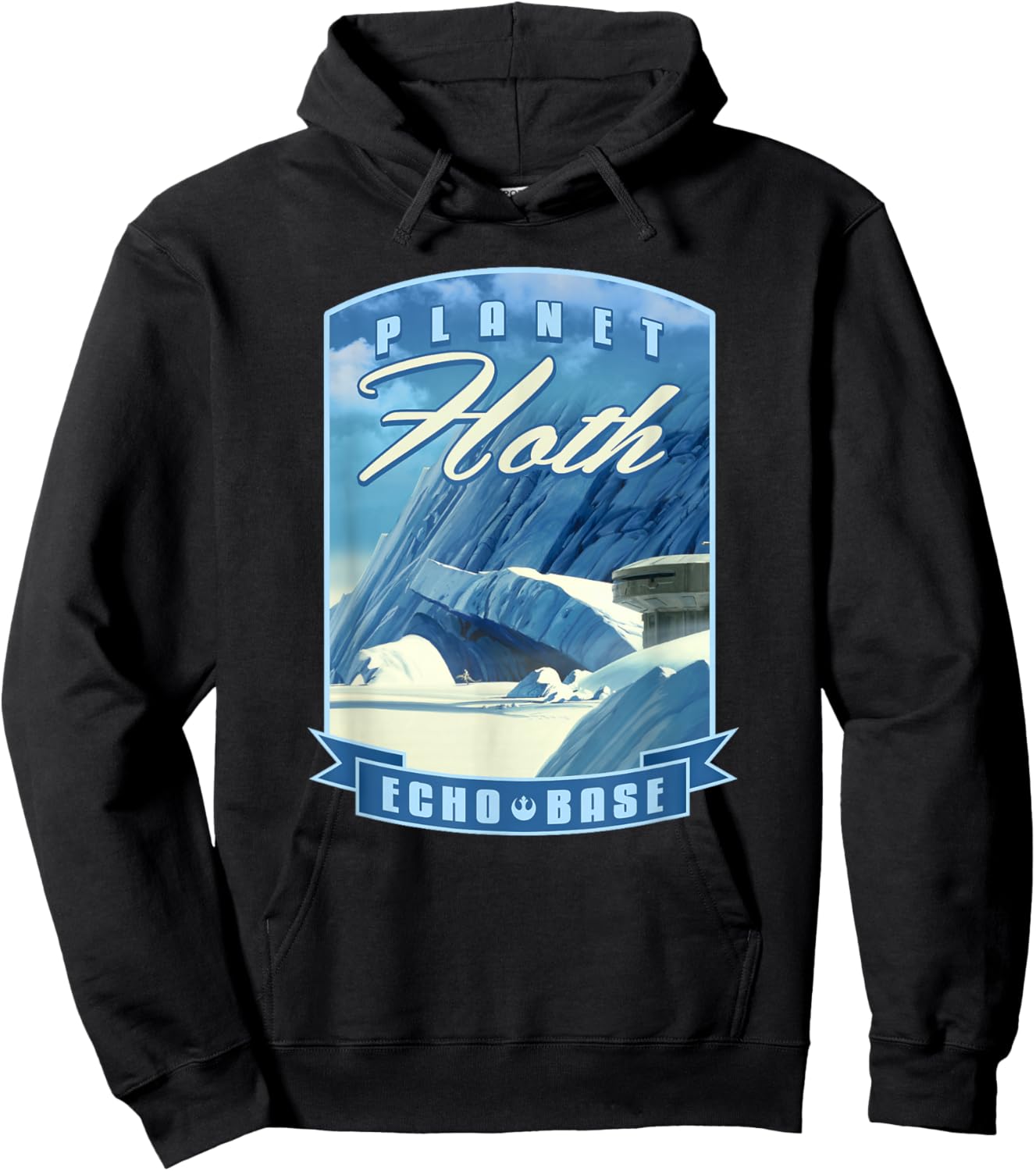Star Wars Planet Hoth Echo Base Landscape Hoodie - Hoodie | Black