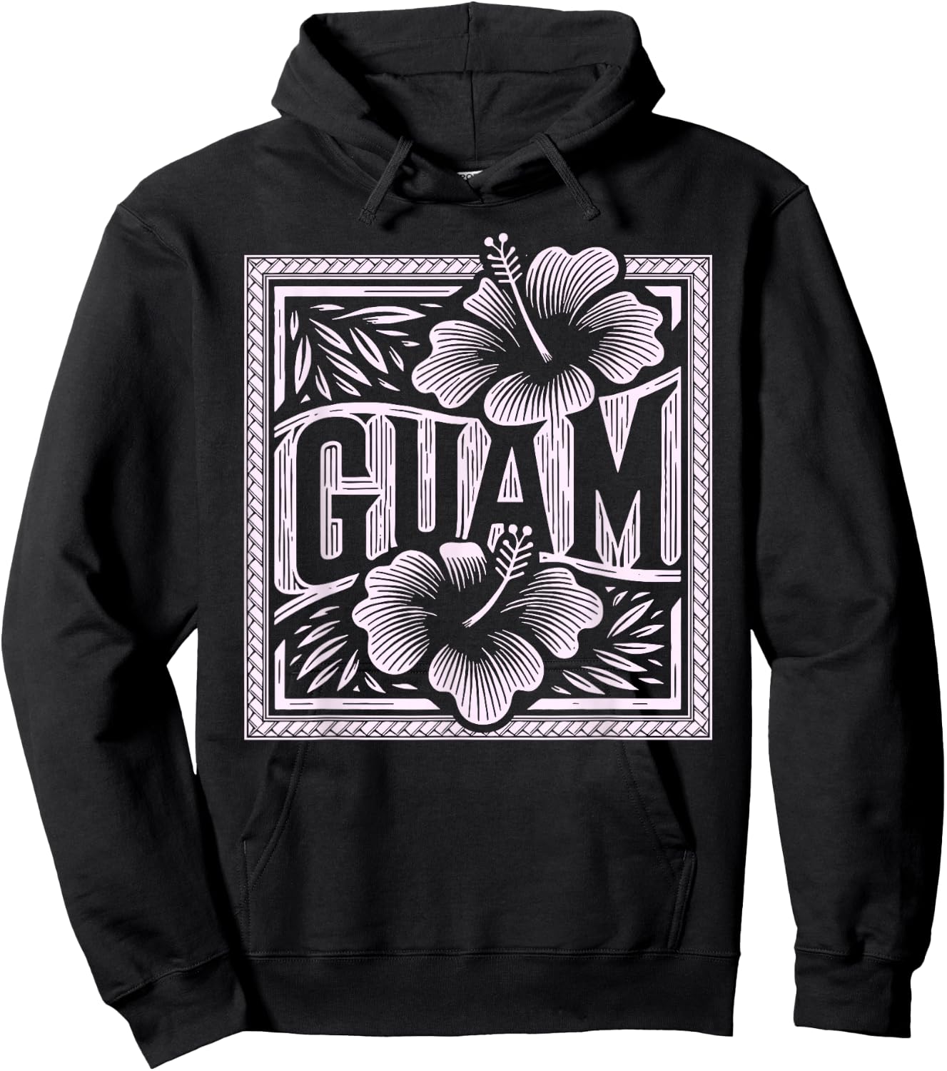 Vintage Tribal 671 Guahan Guam Hoodie - Hoodie | Black