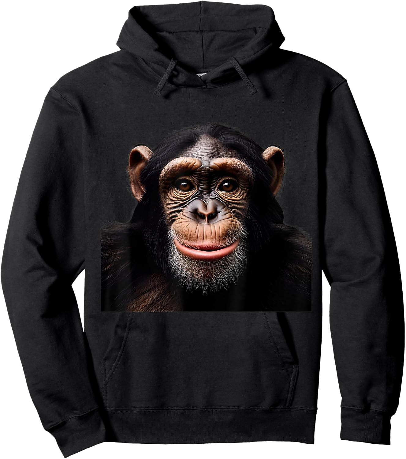 Funny Monkey Face Chimpanzee Hoodie - Hoodie | Black