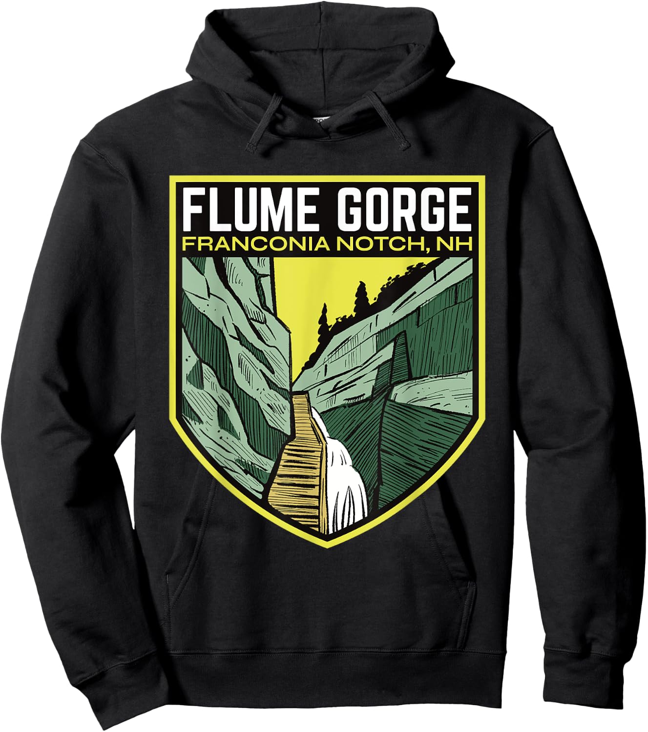 Flume Gorge New Hampshire Hoodie - Hoodie | Black