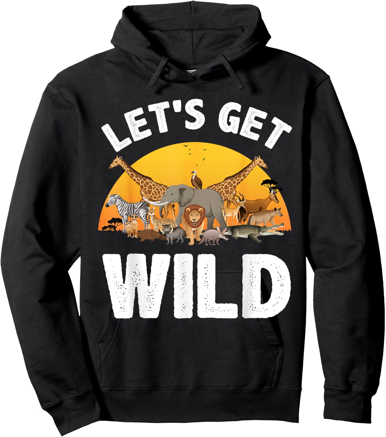 Funny Safari Design Women Kids Safari Animal Lovers Hoodie - Hoodie | Black