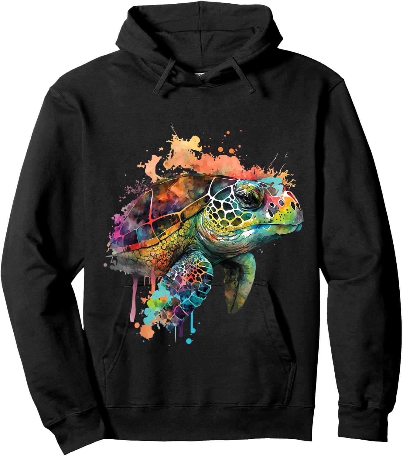 Hawaiian Ethnic Turtle - Beach Ocean Animal Lover Zookeeper Hoodie - Hoodie | Black