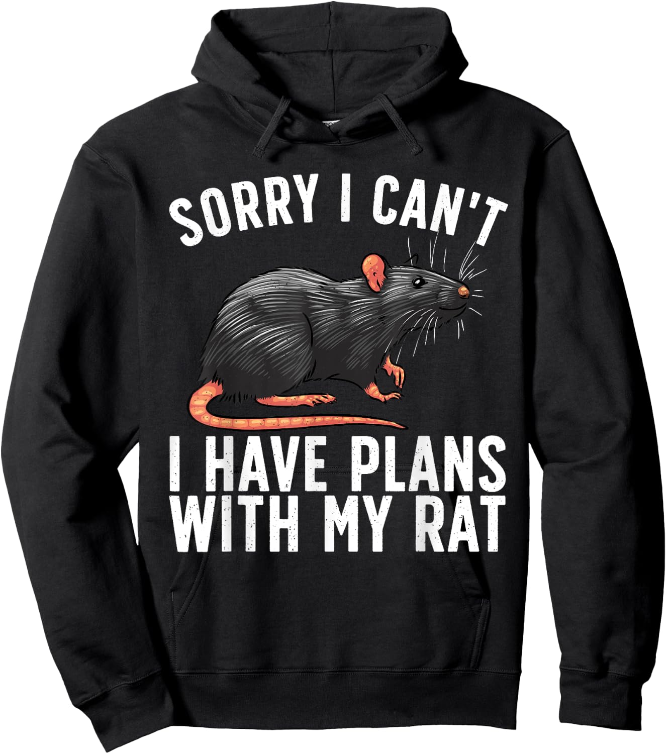 Funny Rat Lover Design Women Mouse Rat Animal Lovers Hoodie - Hoodie | Black
