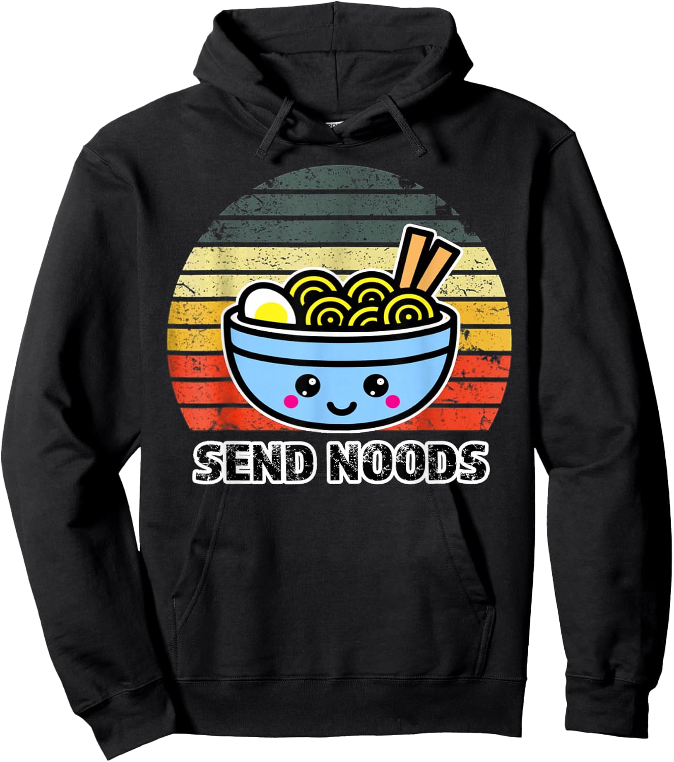 Send Noods Funny Great Ramen Noodle Hoodie - Hoodie | Black