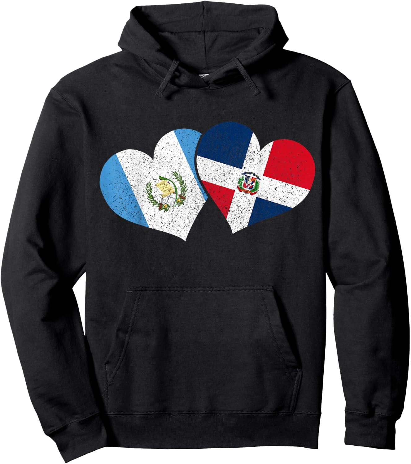 Guatemala Dominican Republic Guatemalan Flag Pride Heritage Hoodie - Hoodie | Black