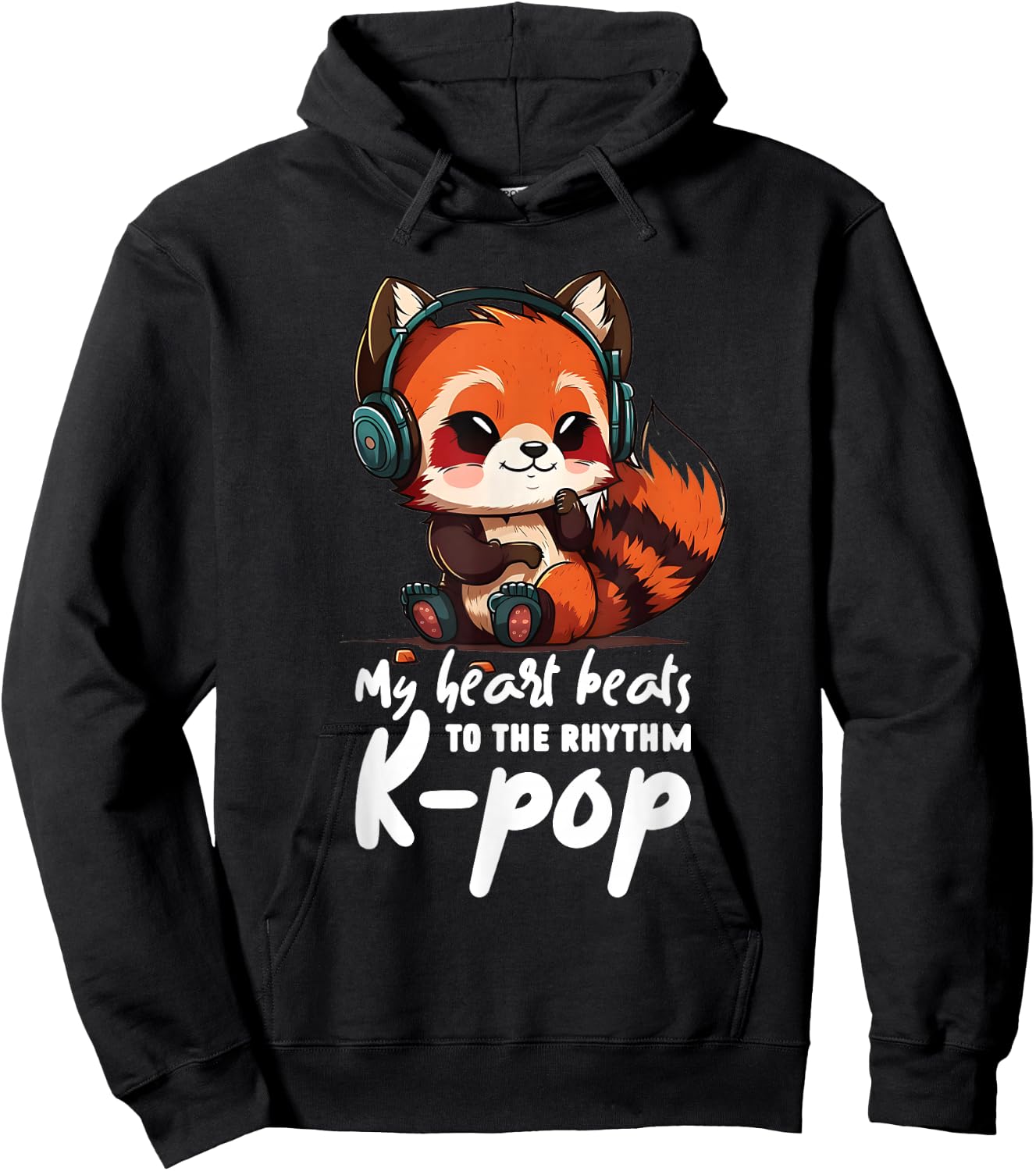Kpop Items Bias Red Panda Korean Pop Merch K-pop Merchandise Hoodie - Hoodie | Black