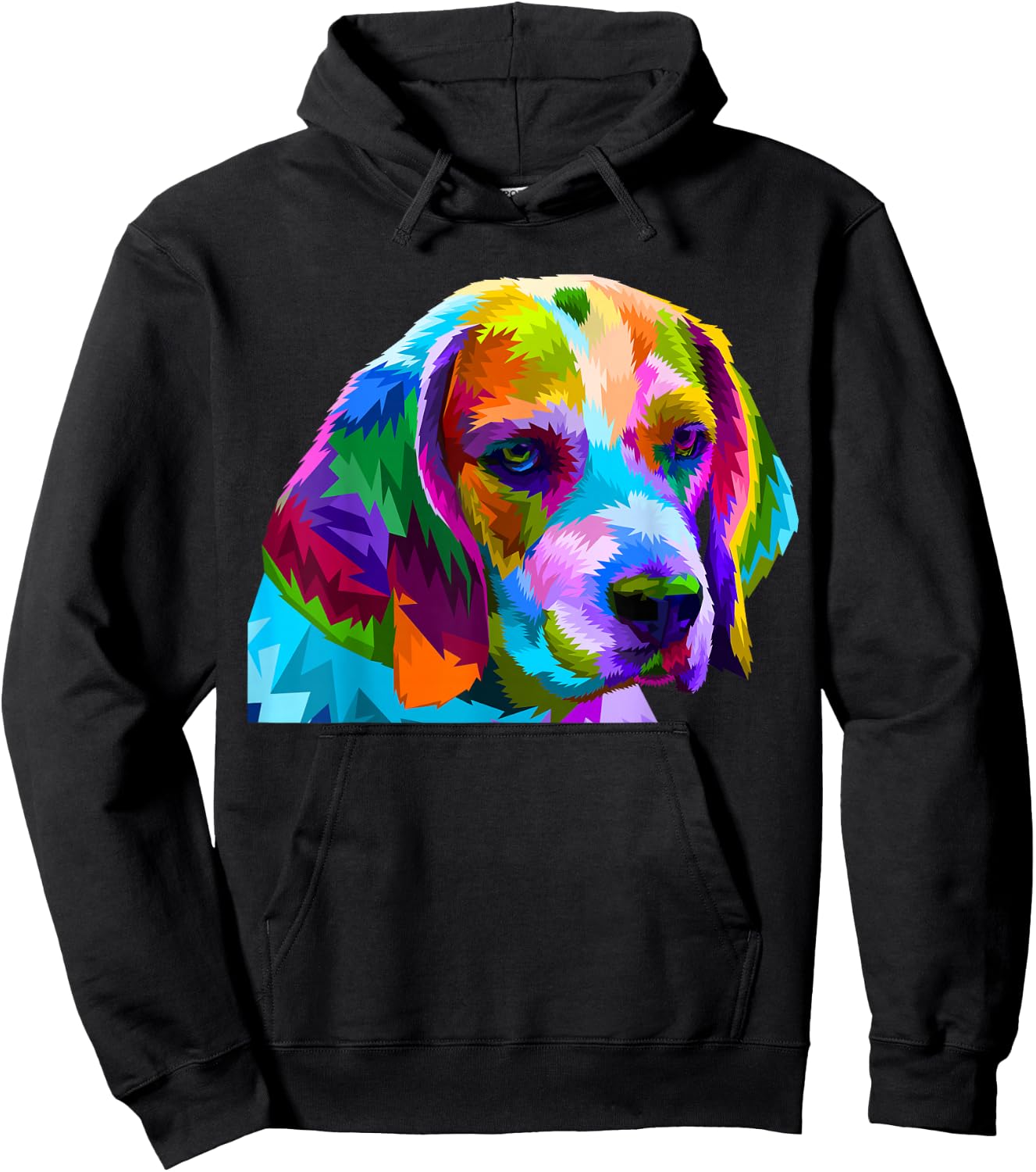 Beagle in Colorful Pop Art Design for Dog Owners Hoodie - Hoodie | Black