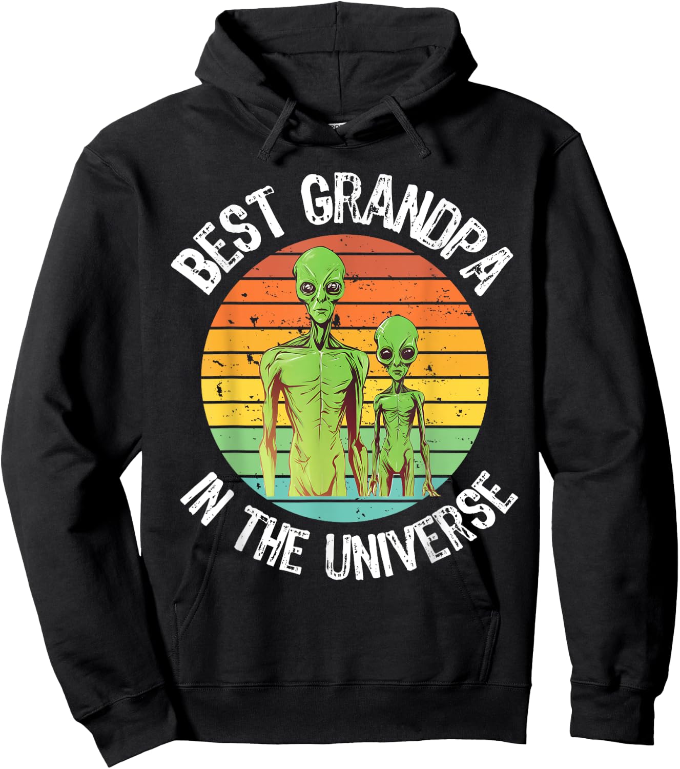 Best Grandpa Alien Grandson and Grandpa UFO Conspiracy Hoodie - Hoodie | Black