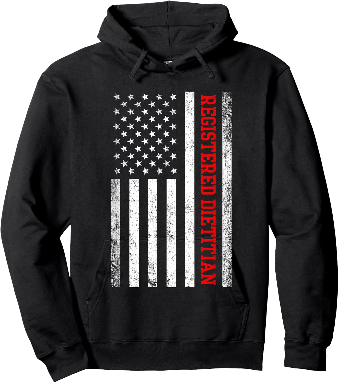registered dietitian american flag, nutritionist dietitian Men Hoodie - Hoodie | Black
