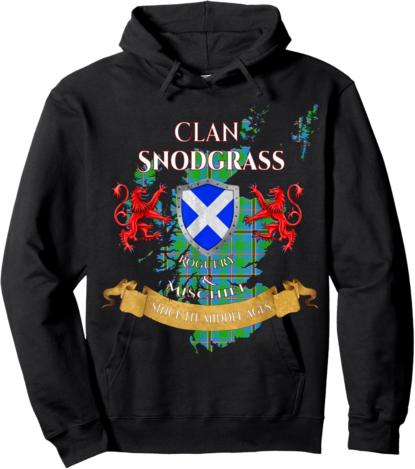 Snodgrass Scottish Family Clan Middle Ages Mischief Hoodie - Hoodie | Black