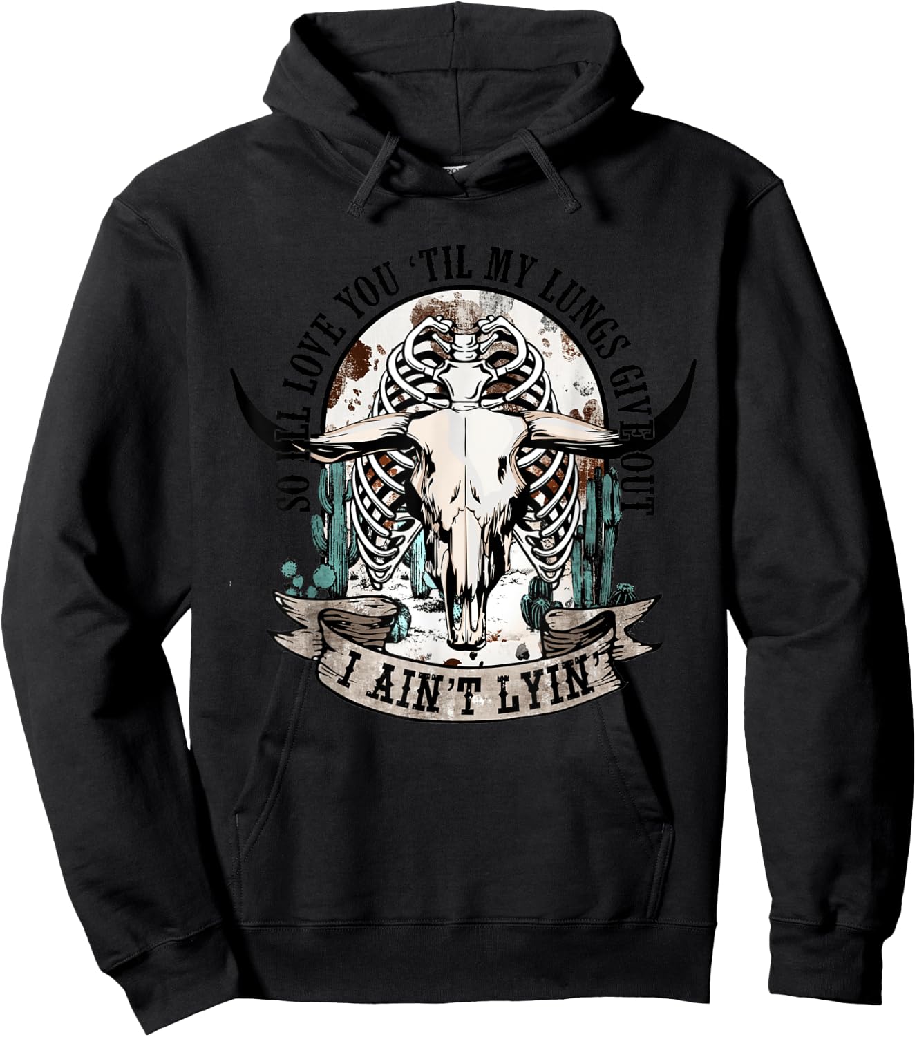 So I'll Love You 'Til My Lungs Give Out Apparel Hoodie - Hoodie | Black