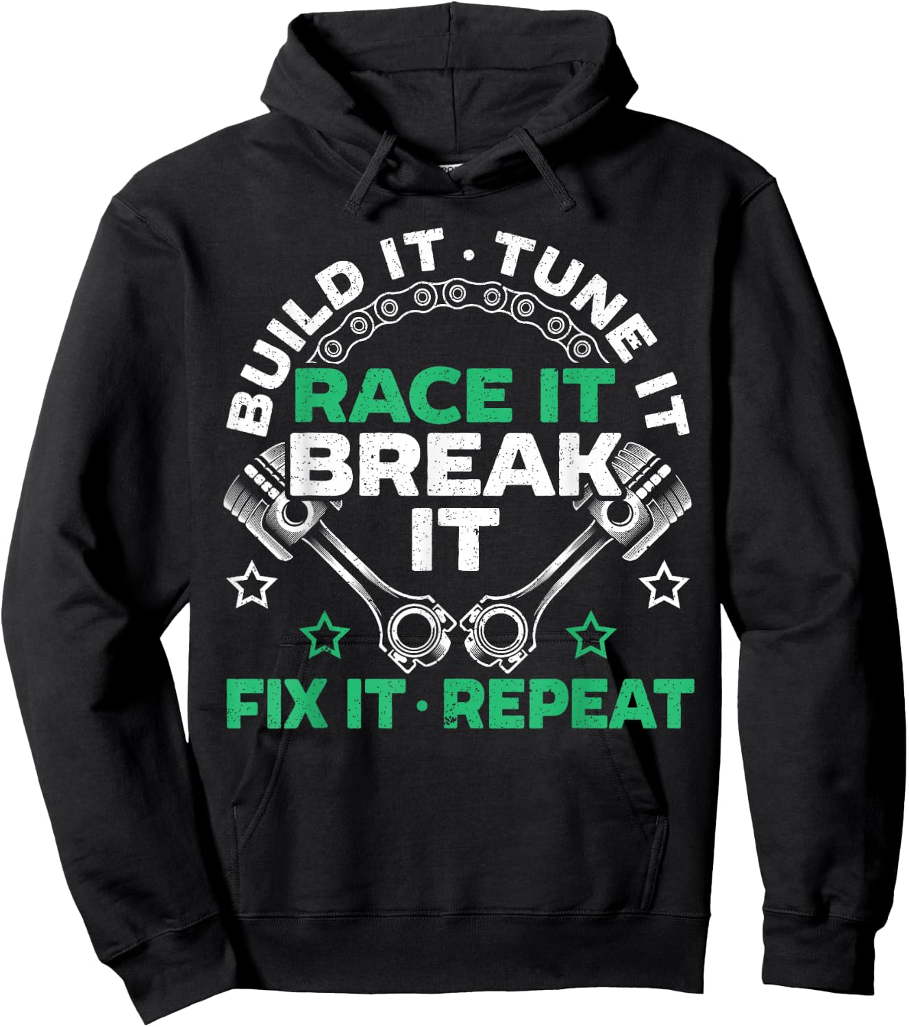 Build It Tune It Race It Break It Fix It Repeat Motorsport Hoodie - Hoodie | Black