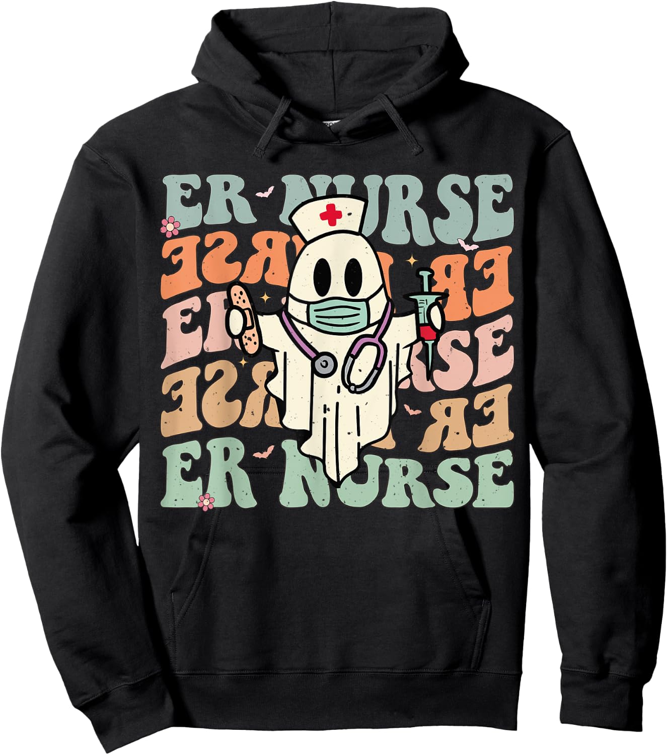 Groovy Emergency Room Nurse Funny Halloween Costume ER Nurse Hoodie - Hoodie | Black