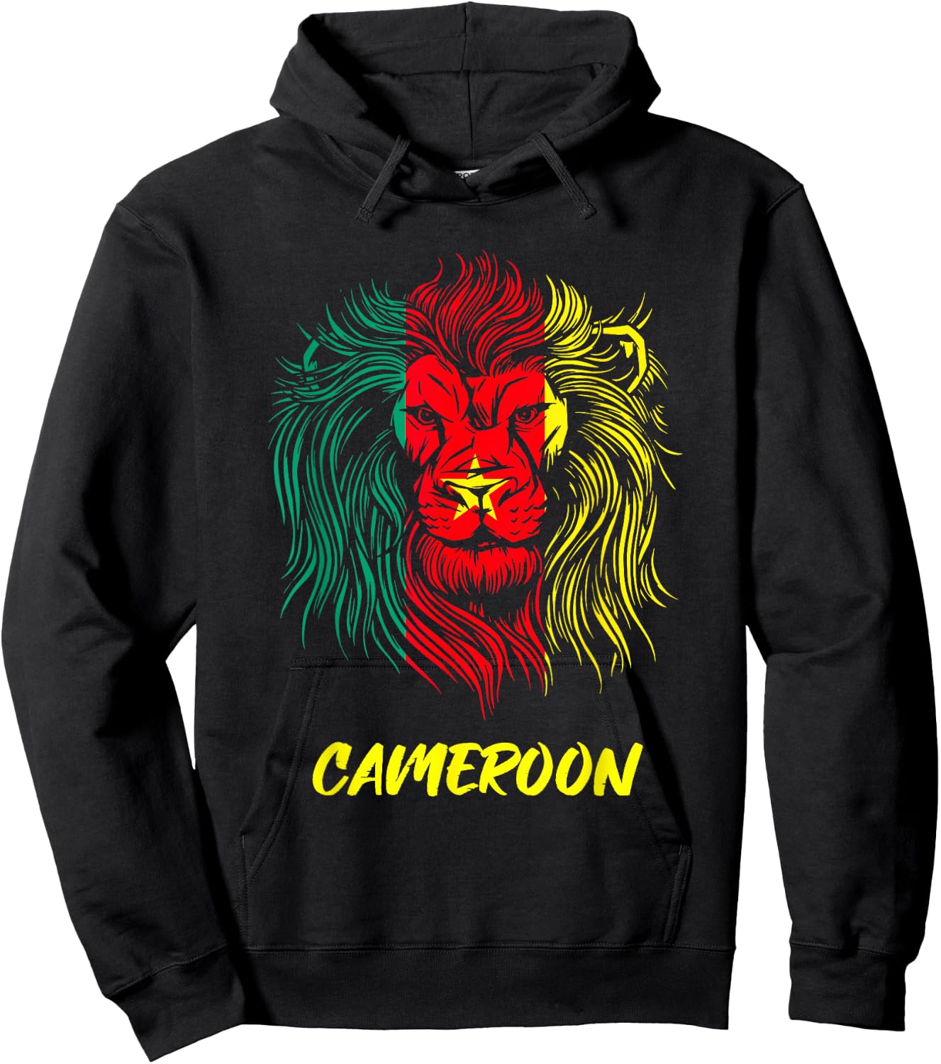 Cameroon Lovers Home Lion Flag Cameroon Hoodie - Hoodie | Black