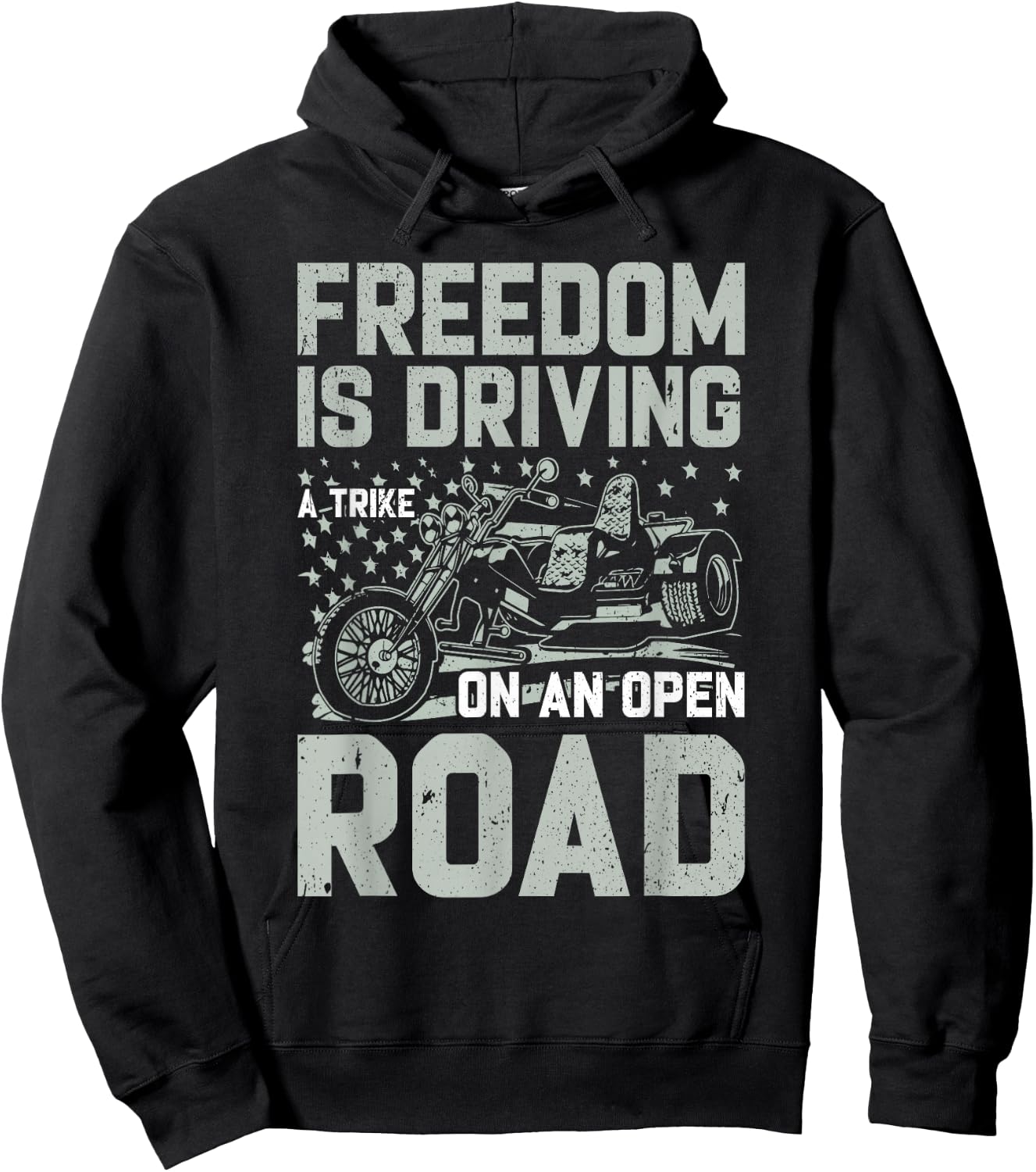 Triker Motorcycle Trike Biker Quote Three Wheeler Trikes Hoodie - Hoodie | Black