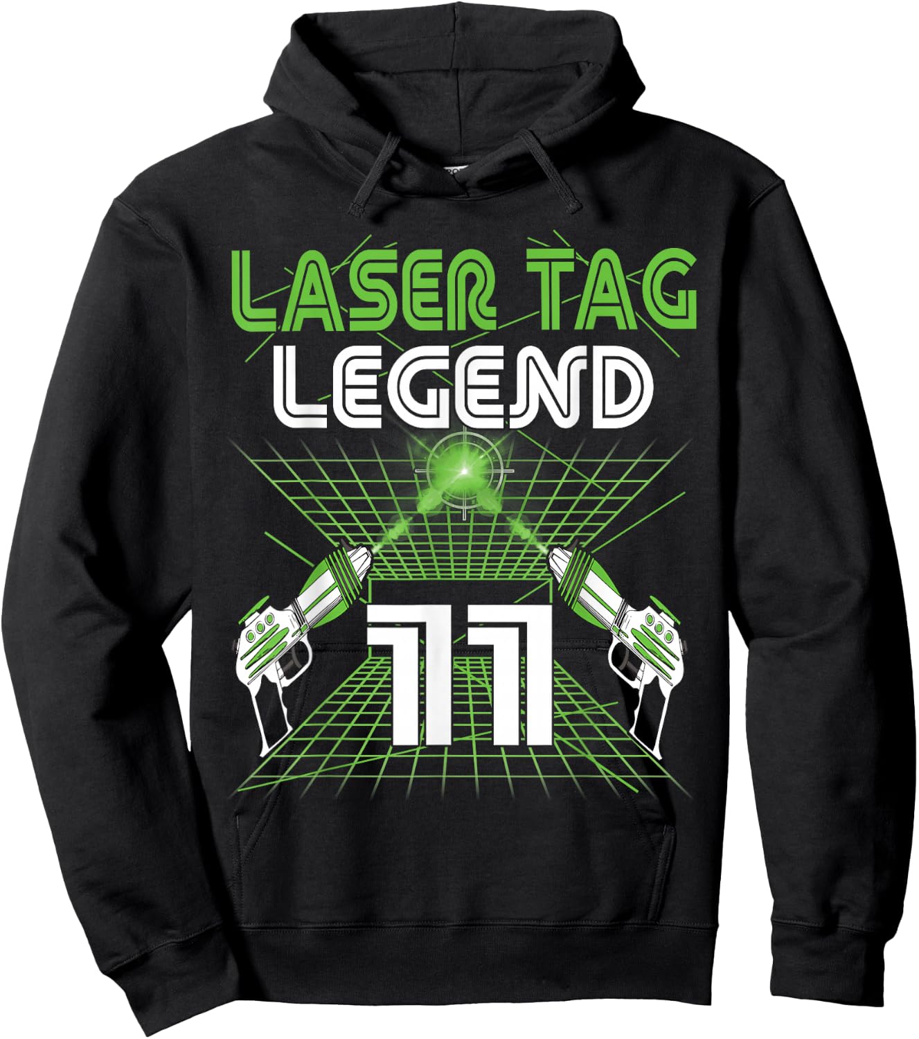 Lasertag Birthday Party - laser tag 11 years birthday Hoodie - Hoodie | Black
