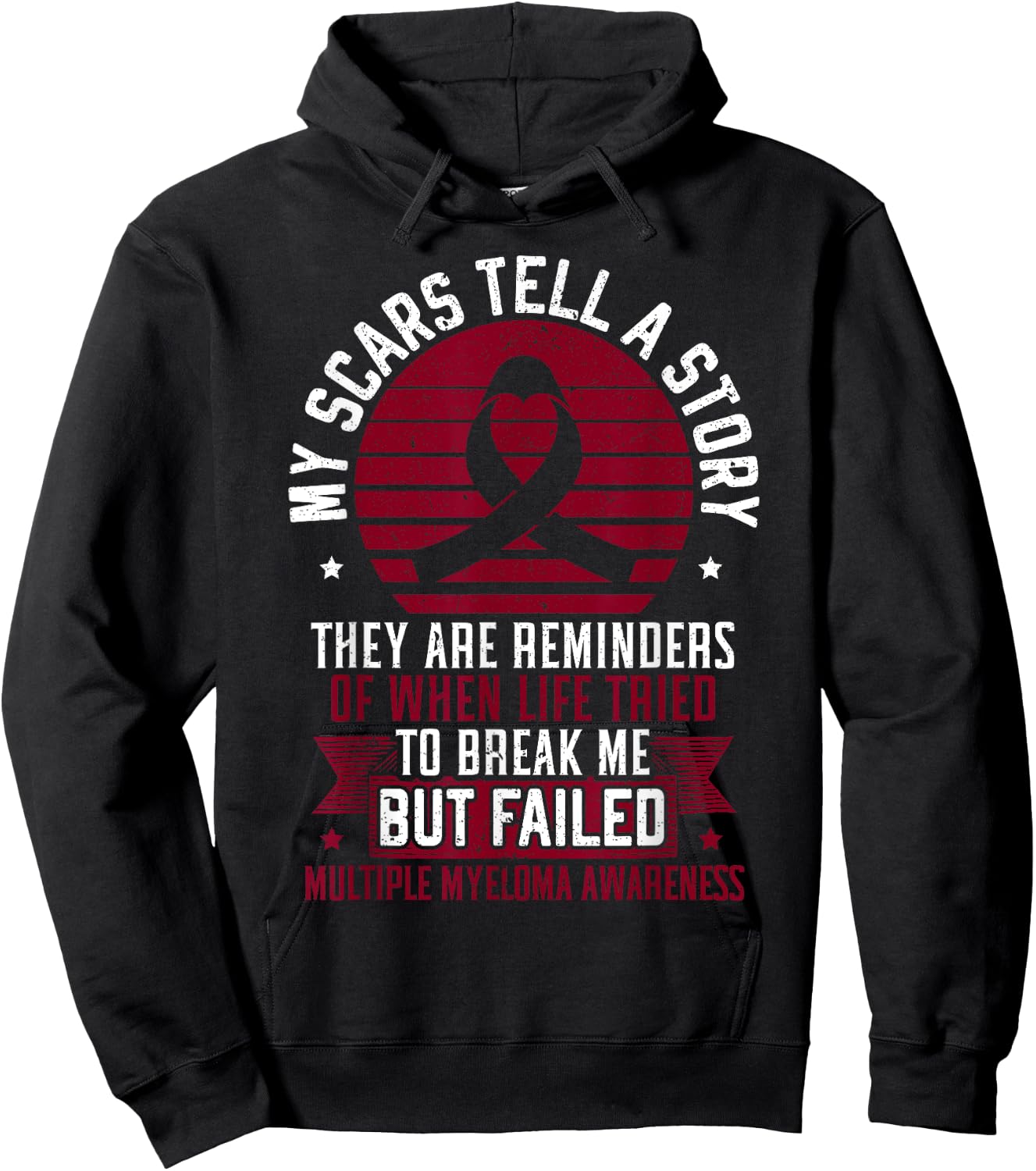 Multiple Myeloma Warrior Myeloma Cancer Awareness Hoodie - Hoodie | Black