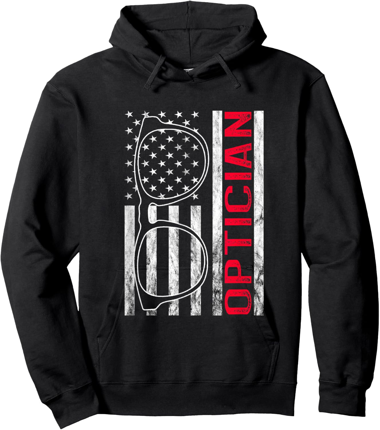Optician America USA Optometrist Eye Doctor Eye Glasses Hoodie - Hoodie | Black