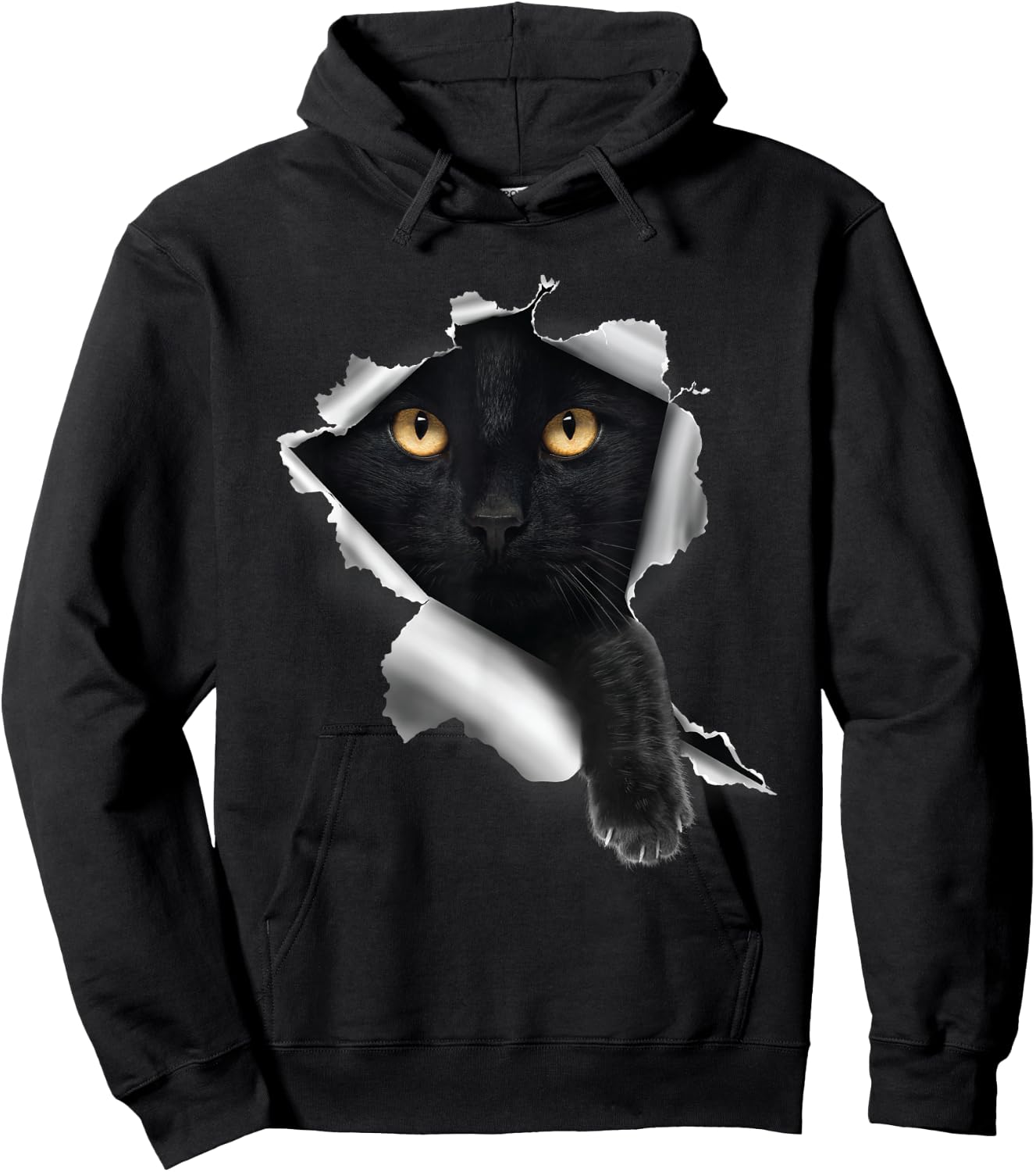 Sneaking Black Cat - Animal Lover Pet Owner Kitten Kitty Men Women Kids Hoodie - Hoodie | Black