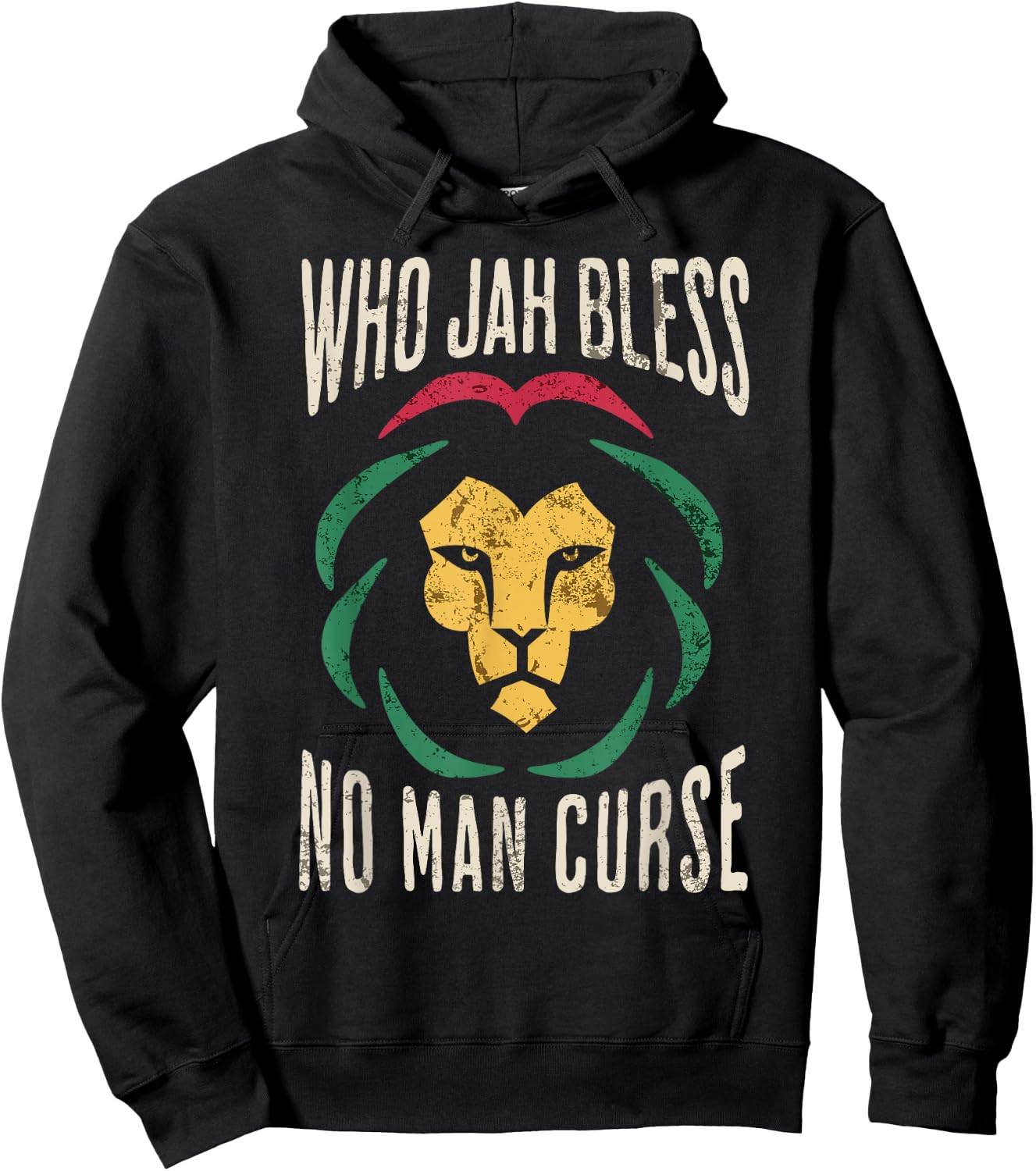 Who Jah Bless No Man Curse - Rastafarian Hoodie - Hoodie | Black