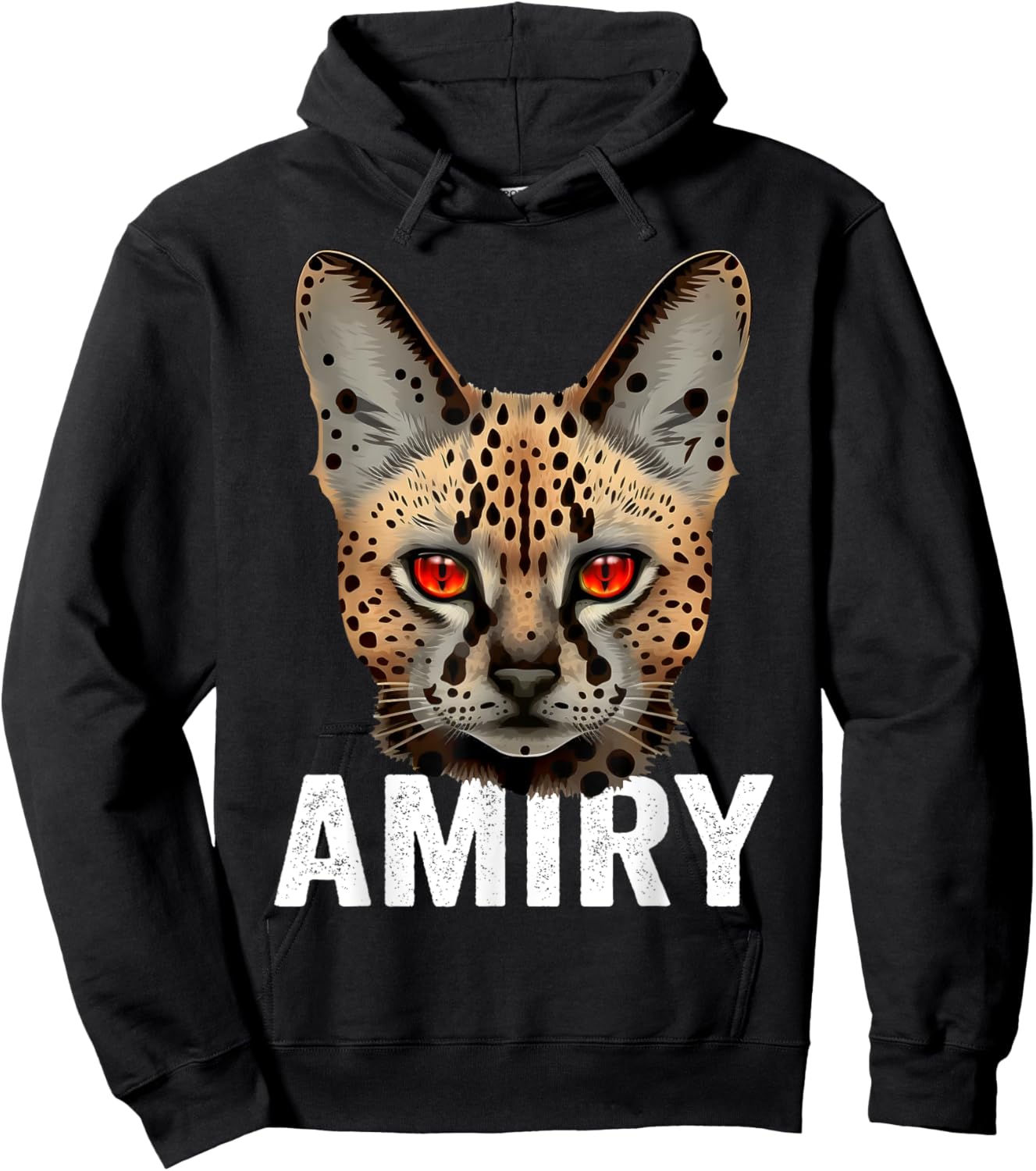 Mountain Lion Ohio Wild Cat Amiry Serval Cat Hoodie - Hoodie | Black