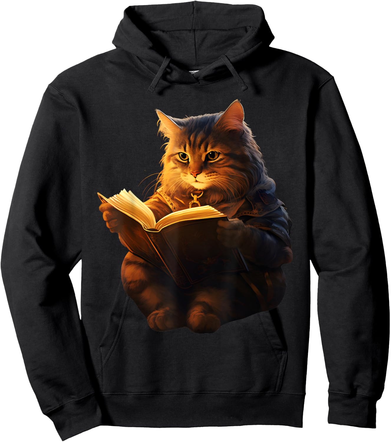 Funny Cats Reading A book graphic Cat Kitten Lovers Hoodie - Hoodie | Black