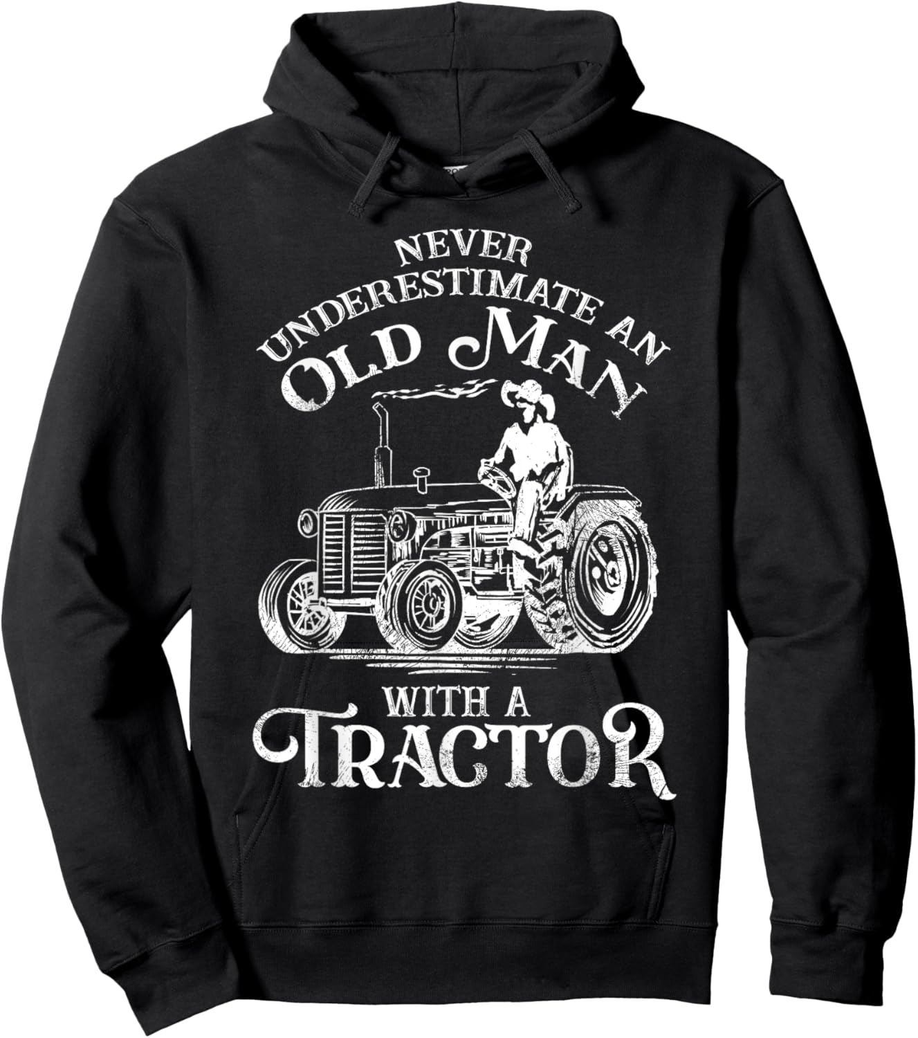 Funny Farmer Farm Tractor Farming Truck Lovers Humor Outfit Hoodie - Hoodie | Black