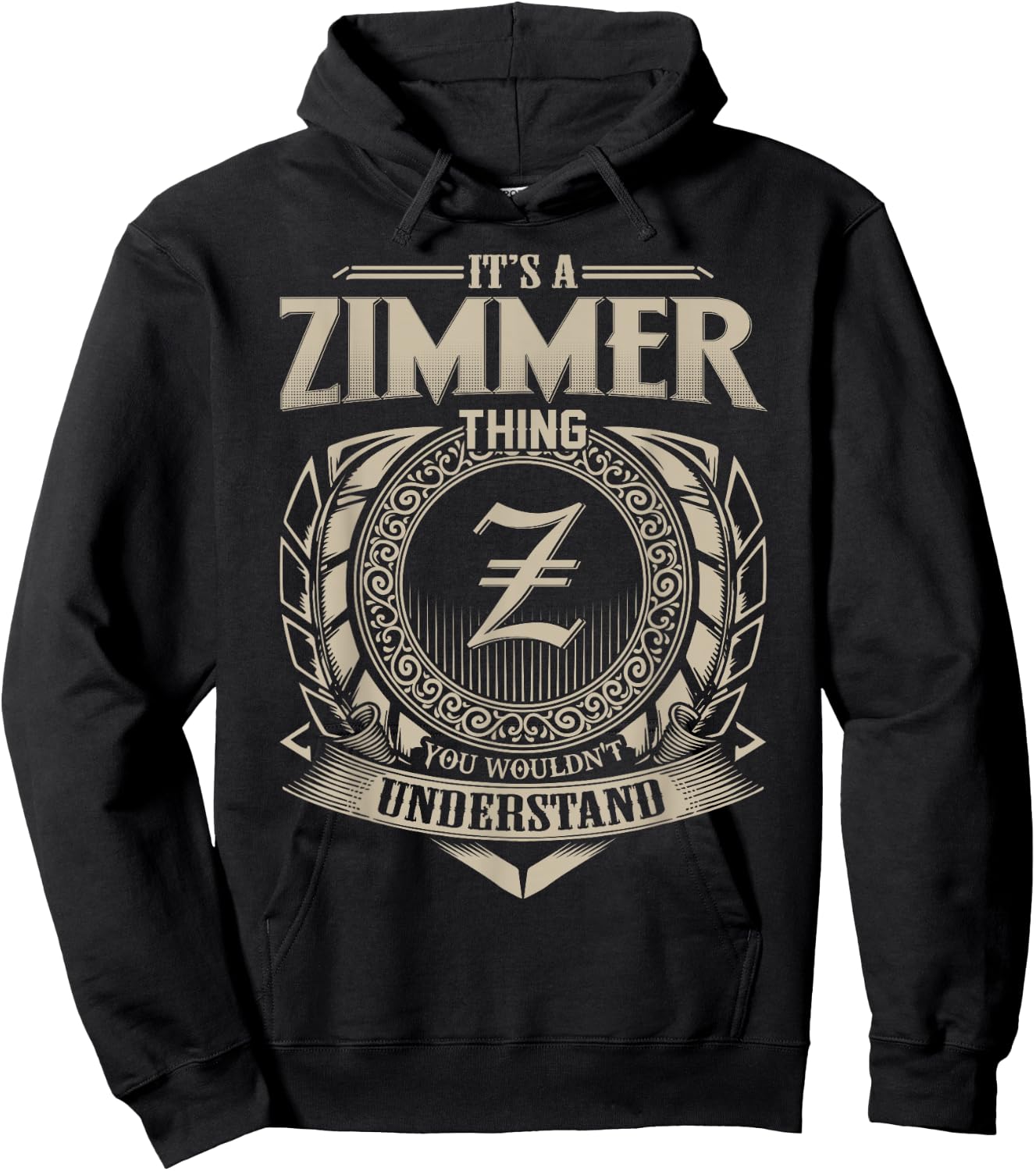 Vintage Classic ZIMMER Family Apparels -Adults & Kids Black Small Hoodie - Hoodie | Black
