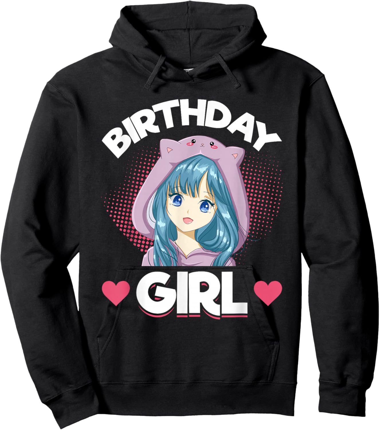 Anime Manga Birthday Girl Birthday Hoodie - Hoodie | Black