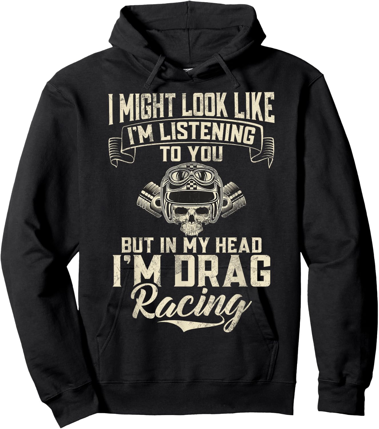 In my Head im Drag Racing Hoodie - Hoodie | Black