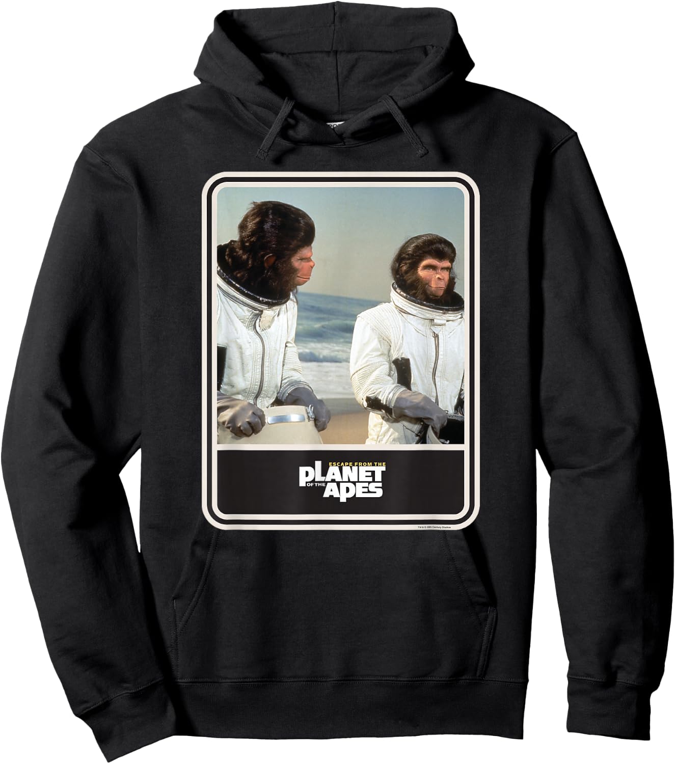 Escape from The Planet of The Apes 1971 Cornelius and Zira Hoodie - Hoodie | Black