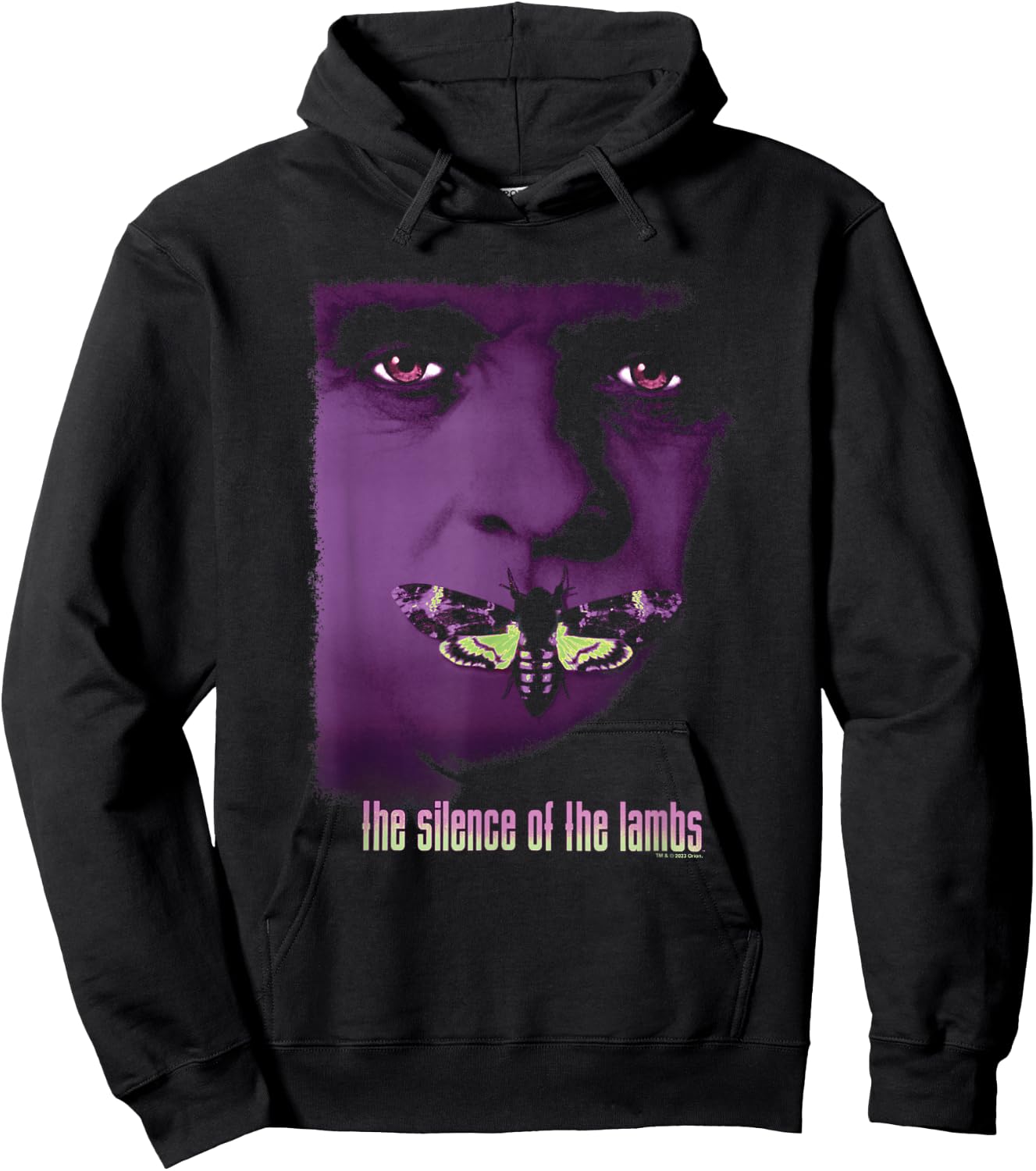 The Silence Of The Lambs Hannibal Lecter Purple Moth Poster Hoodie - Hoodie | Black