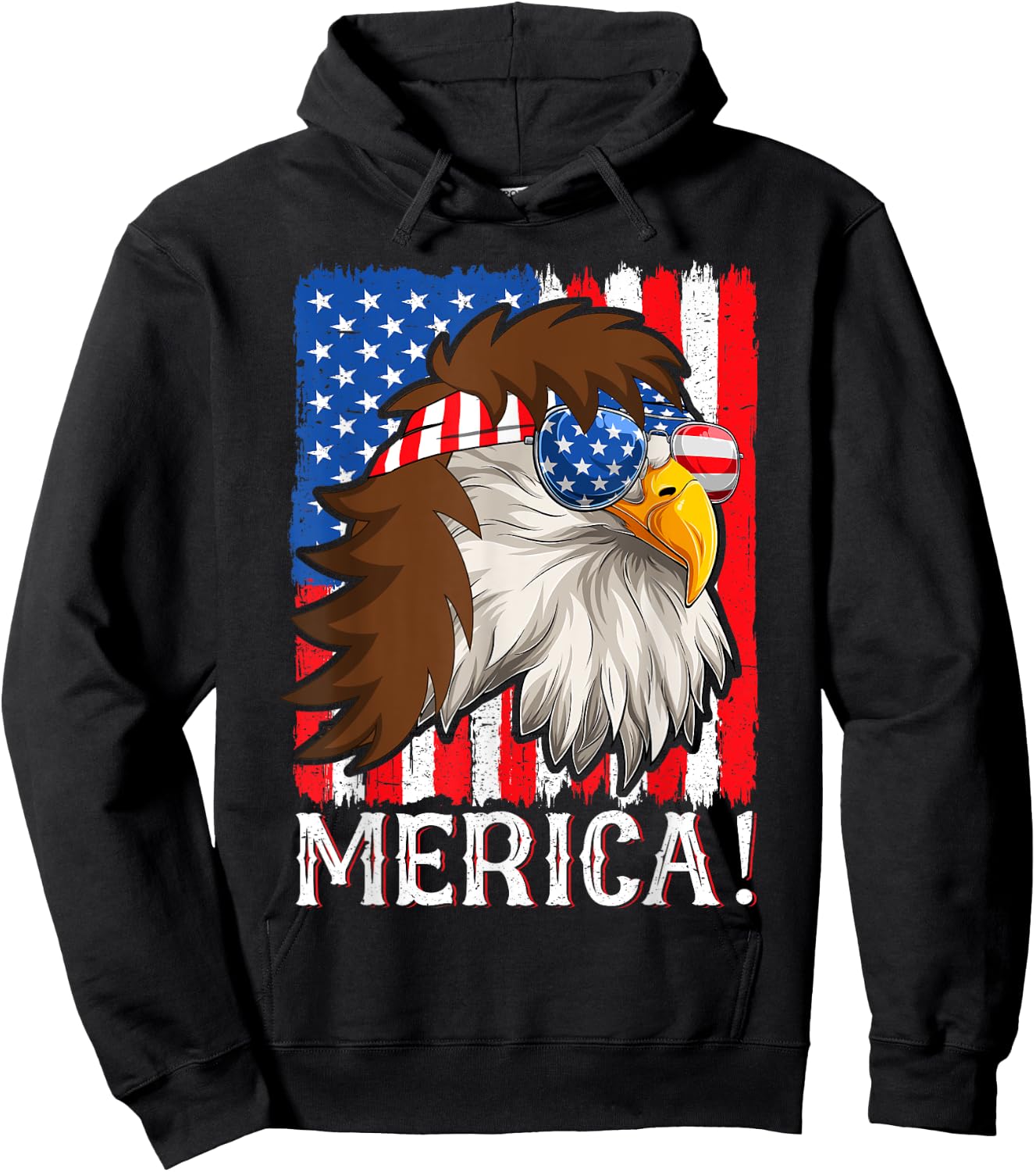 Eagle American Flag Shirt Kids American Eagle Shirts Hoodie - Hoodie | Black