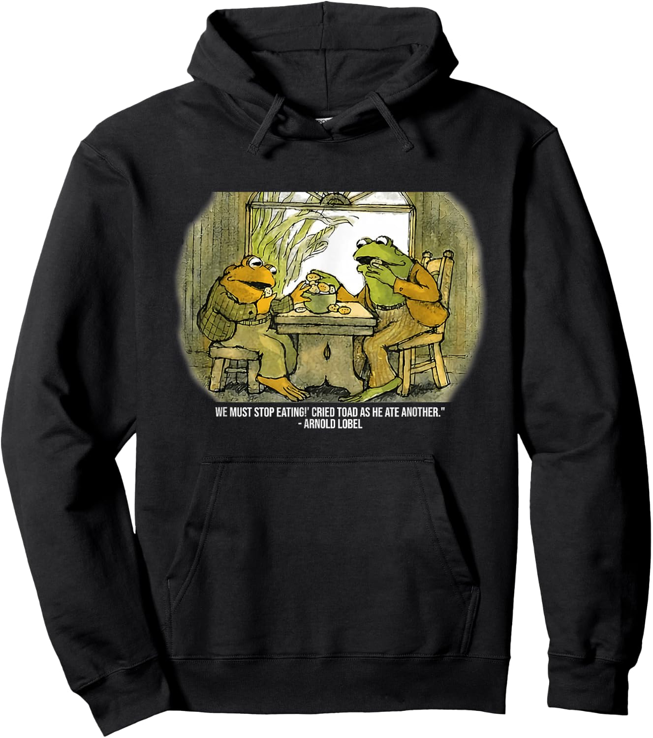 We Must Stop Eating Cried Toad As He Ate Fog and Toad Quote Hoodie - Hoodie | Black
