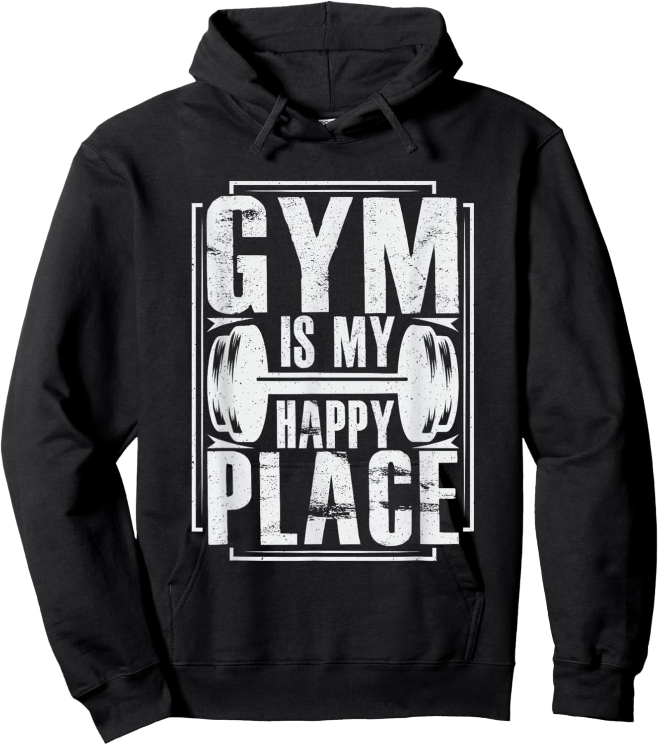 Gym Is My Happy Place - Throwback Design - Classic Hoodie - Hoodie | Black