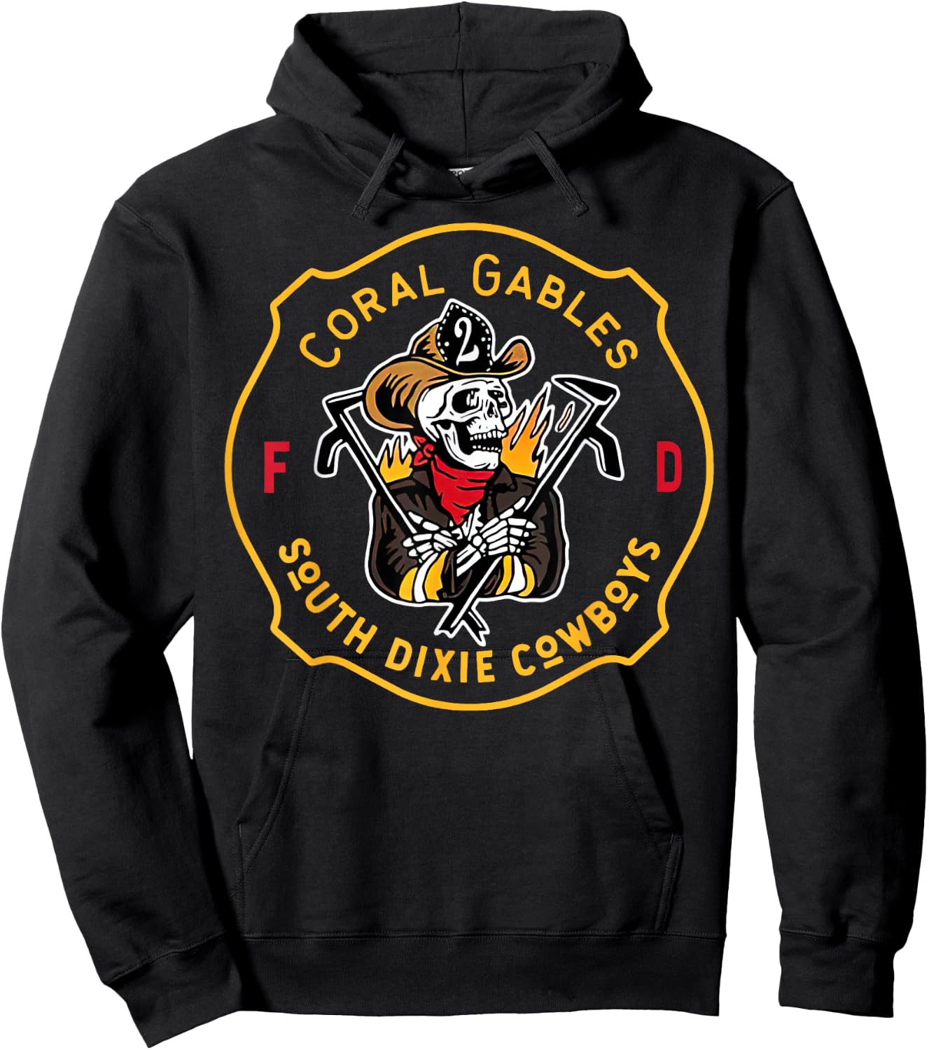 Coral Gables South Dixie Cowboys Fire Department Fire Hoodie - Hoodie | Black