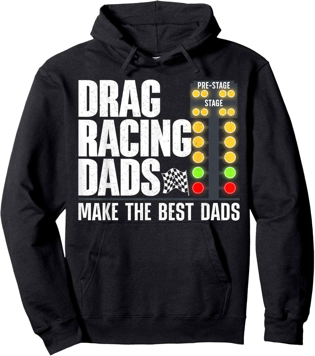Cool Drag Racing Art Dad Drag Racer Race Car Racing Hoodie - Hoodie | Black