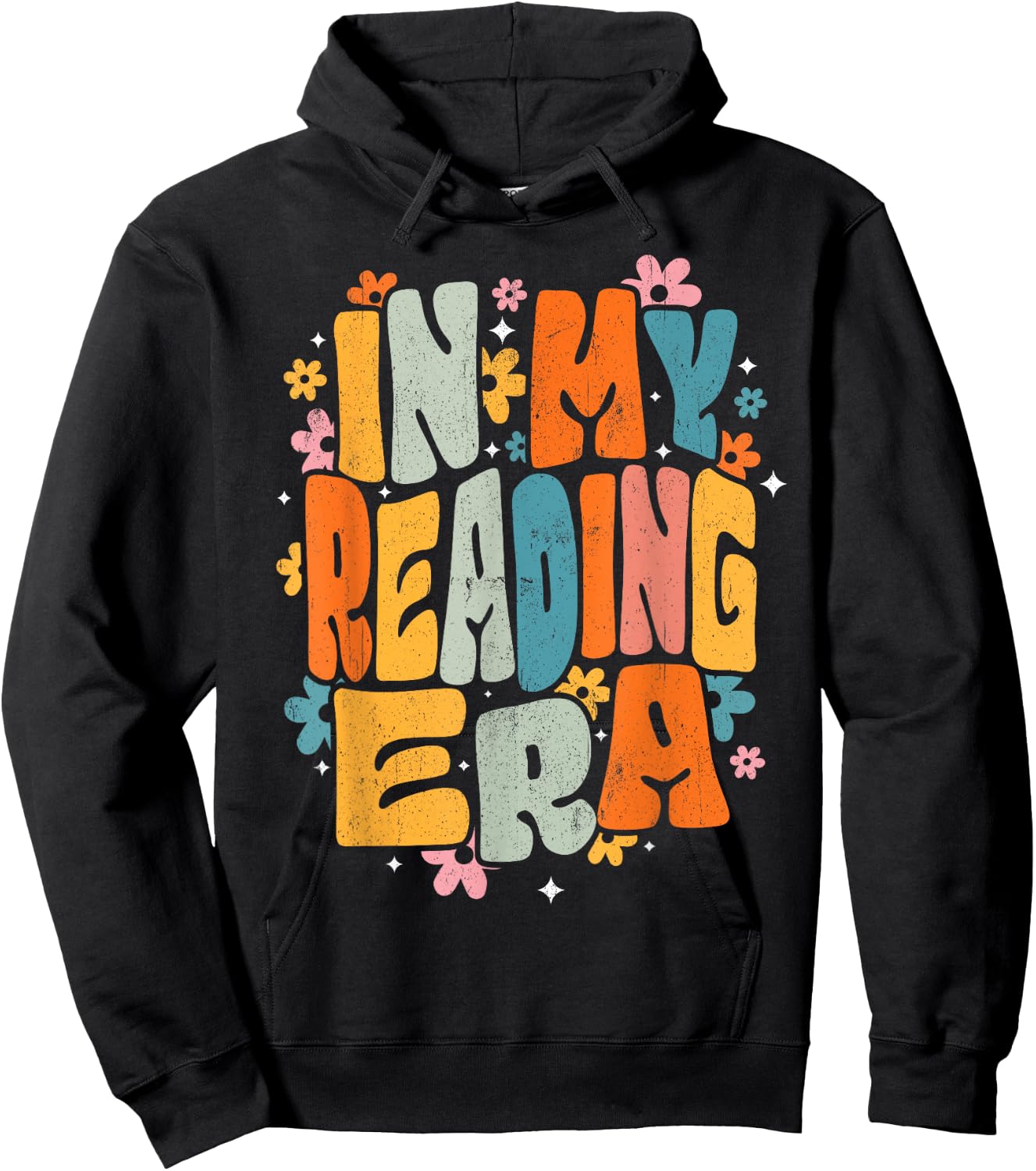 InGENIUS Reading Enthusiast Shirts & Gifts Groovy Reader Librarian Teacher Book Lover Hoodie - Hoodie | Black