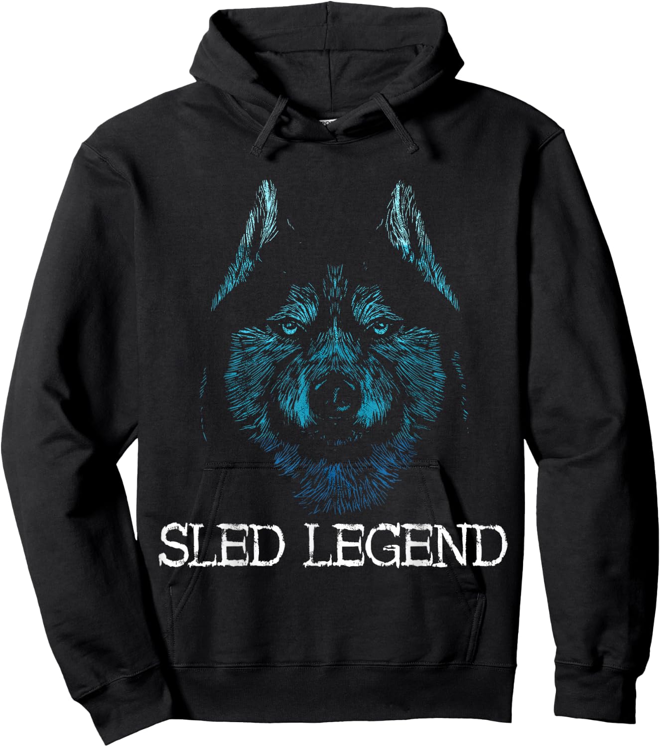 Sled Dog Husky Dog Sled Legend Alaska Winter Mushing Sleigh Hoodie - Hoodie | Black