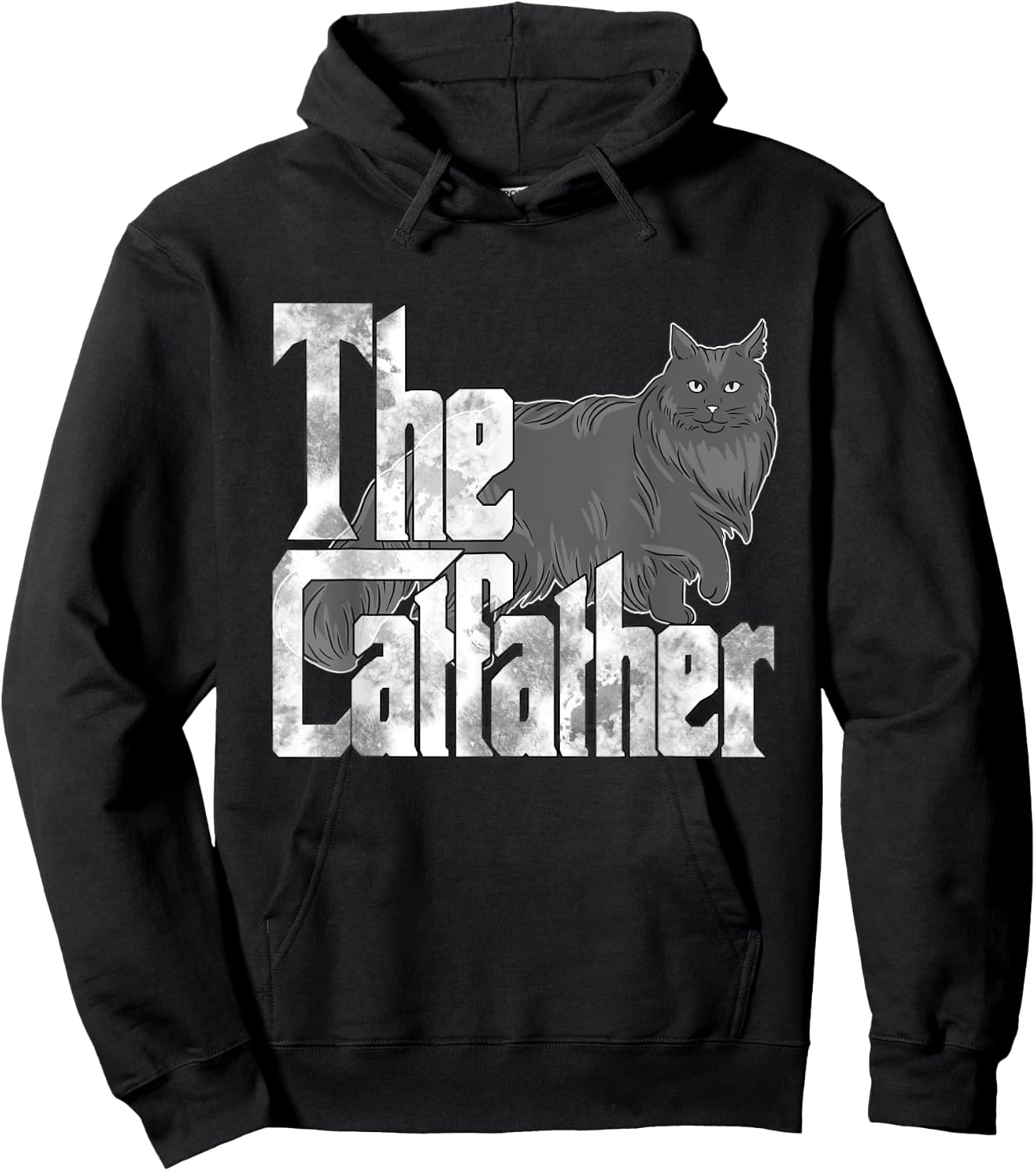 Cat Dad The Catfather Maine Coon Cat Father Kitty Daddy Women Hoodie - Hoodie | Black