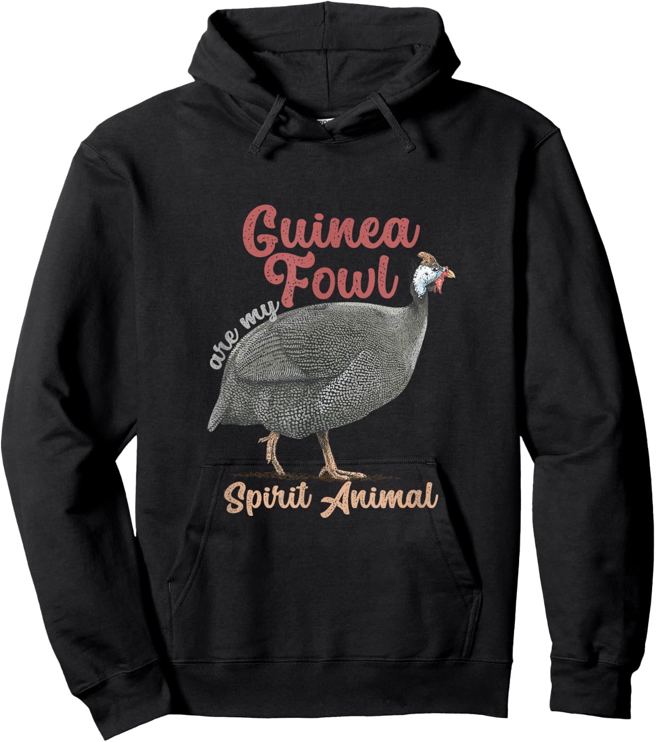 Funny Guinea Fowl Are Spirit Animal | Birds Lover Hoodie - Hoodie | Black