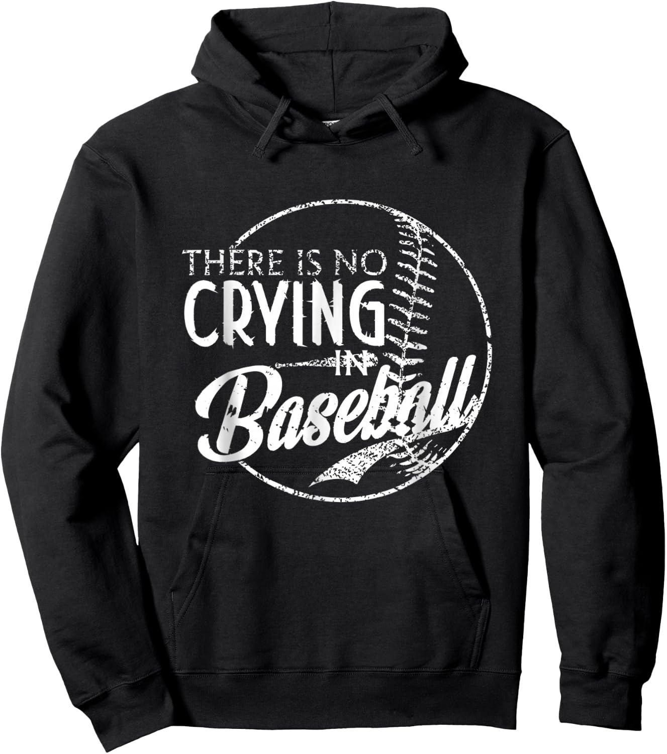 There Is No Crying In Baseball Sports Funny Baseball Hoodie - Hoodie | Black