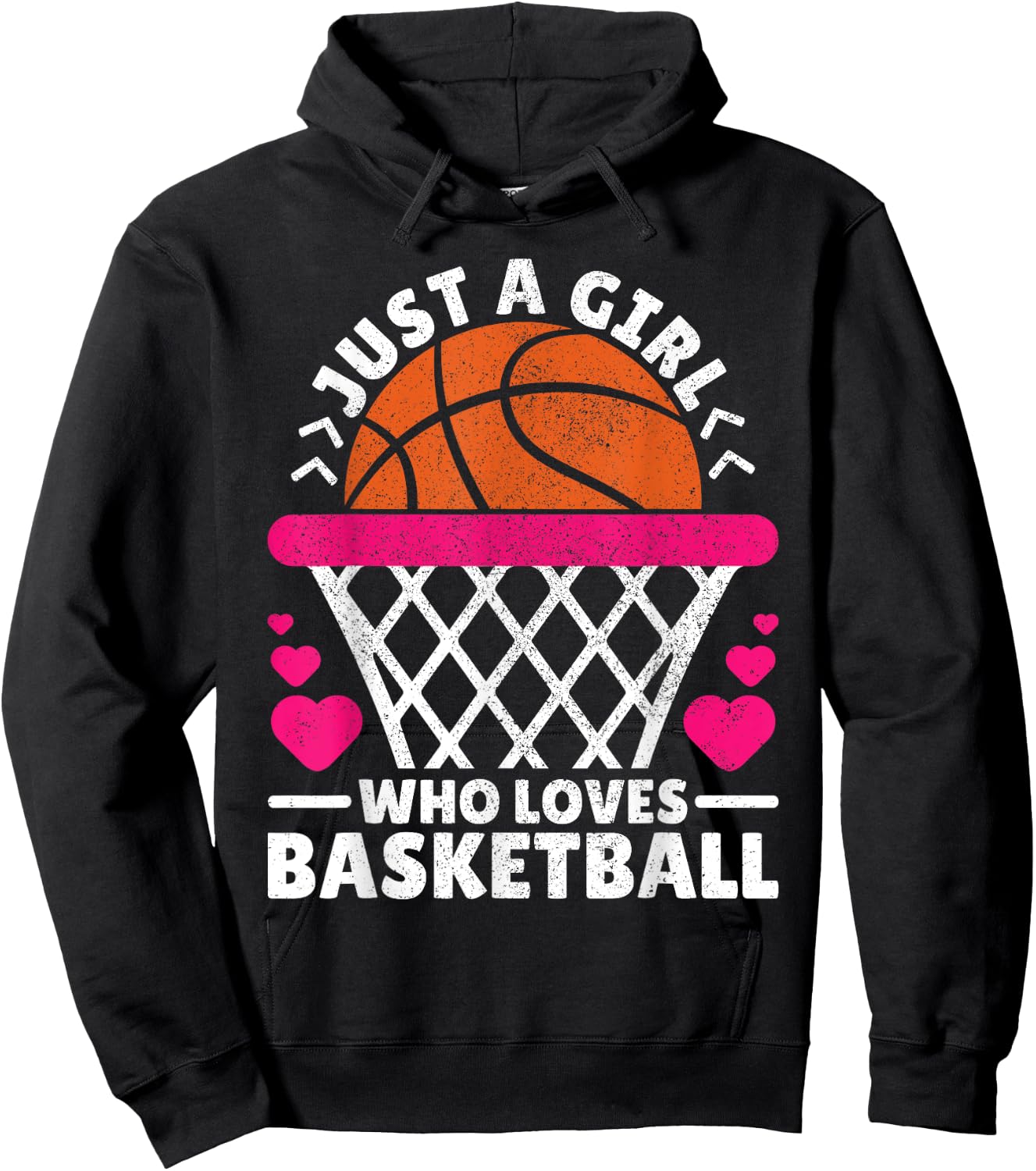 Women Basketball Player Just A Girl Who Loves Basketball Hoodie - Hoodie | Black
