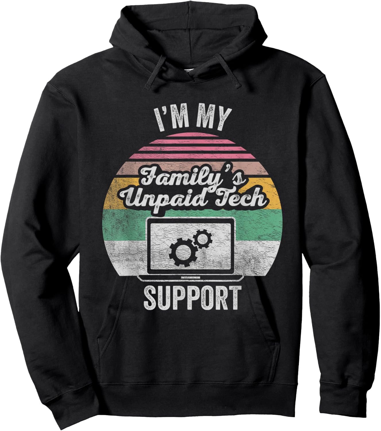 Funny Computer Nerd Engineer Vintage Technical Support Gift Hoodie - Hoodie | Black