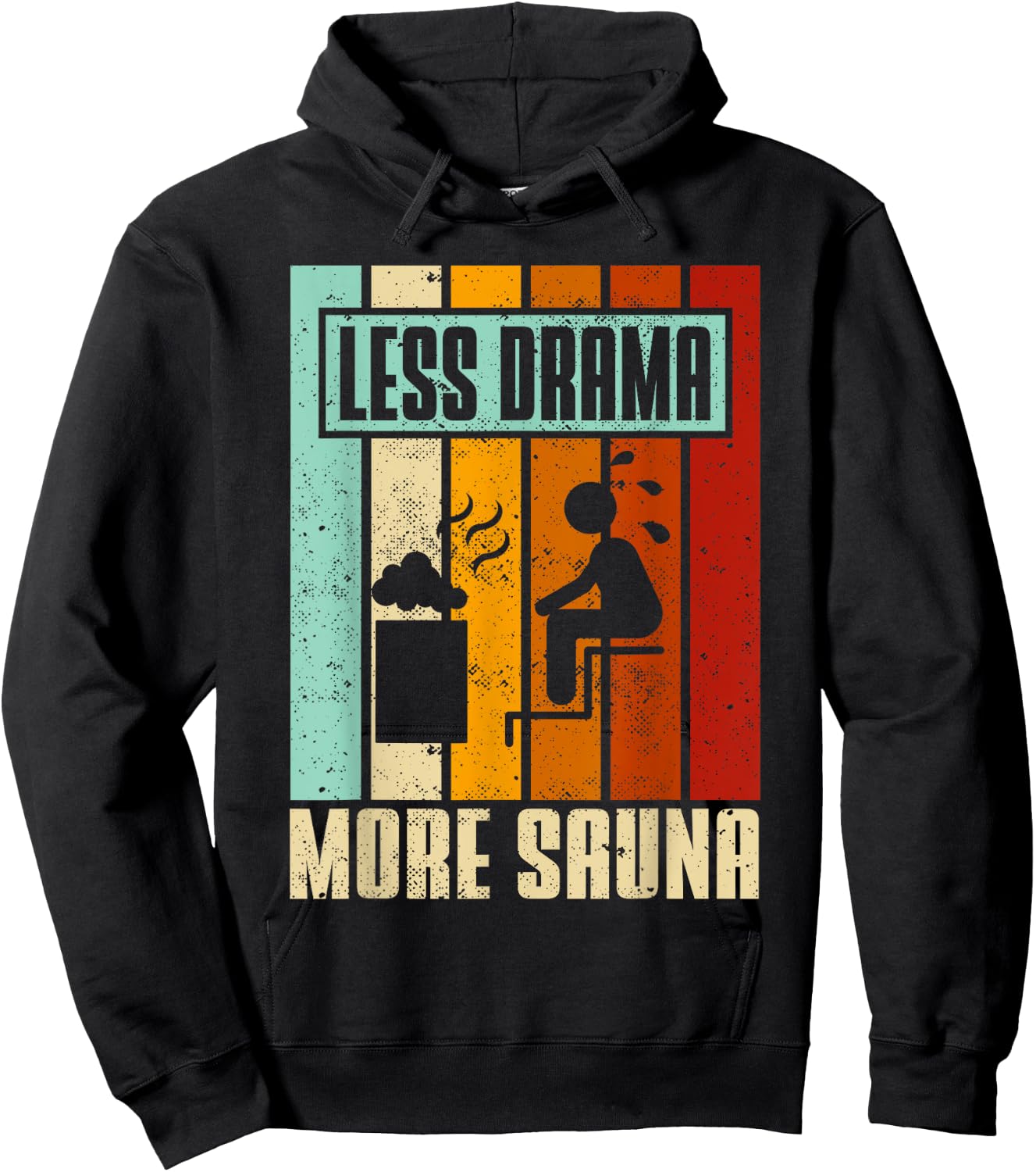 Sauna Lover Funny Steam Bath Sweat Room Wellness Relaxation Hoodie - Hoodie | Black