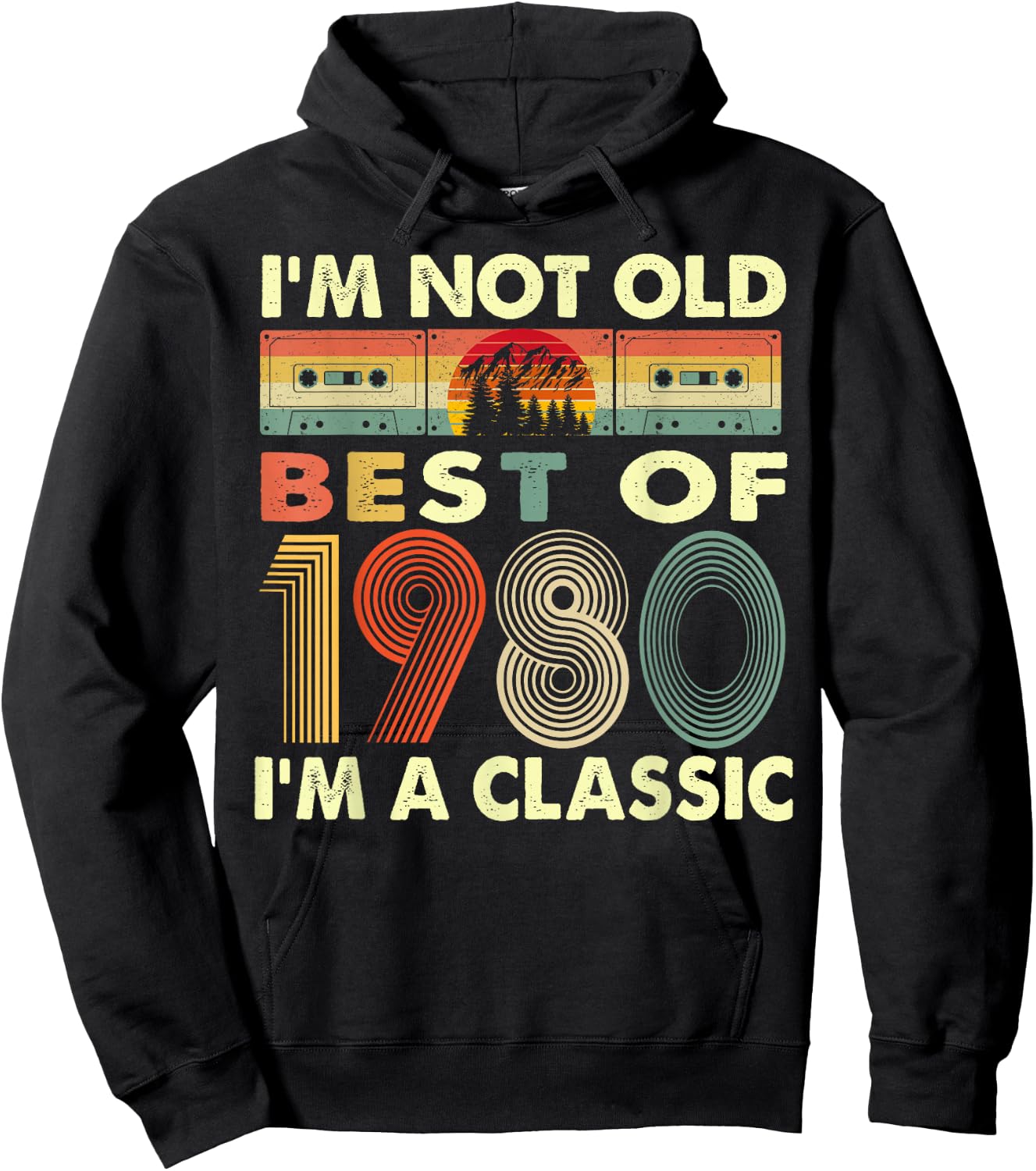 I'm Not Old I'm A Classic Vintage 1980 42nd Birthday Gifts Hoodie - Hoodie | Black