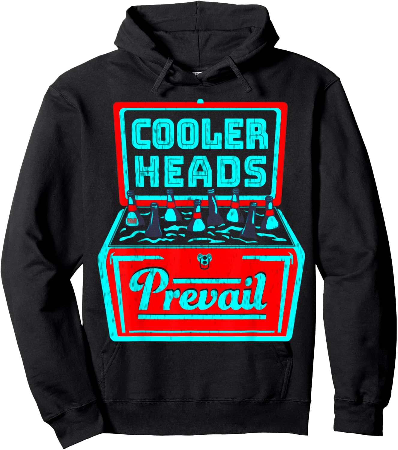 Beer Lover Men Dad Cooler Heads Prevail Hoodie - Hoodie | Black