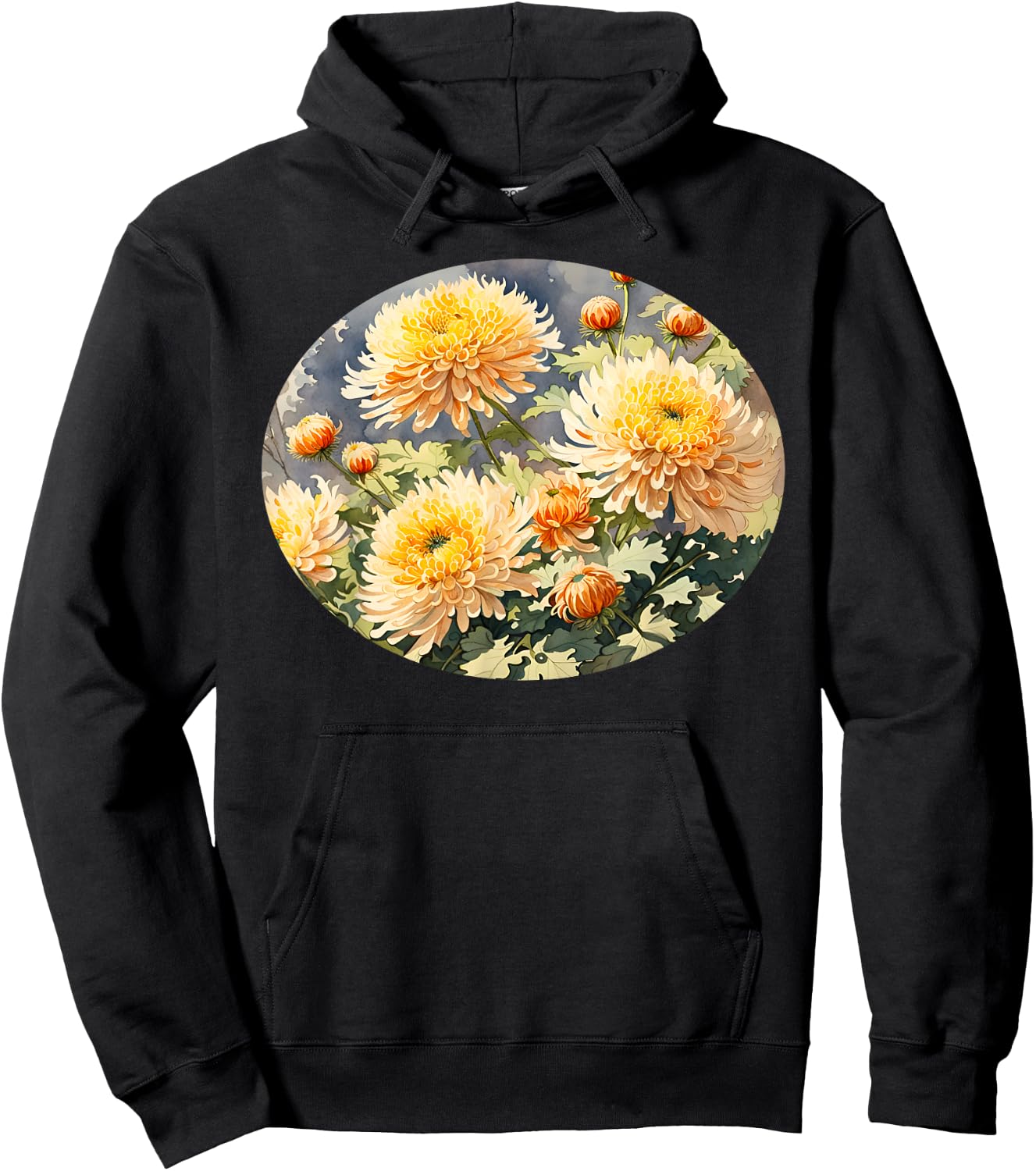 Beautiful Yellow Chrysanthemums Hoodie - Hoodie | Black