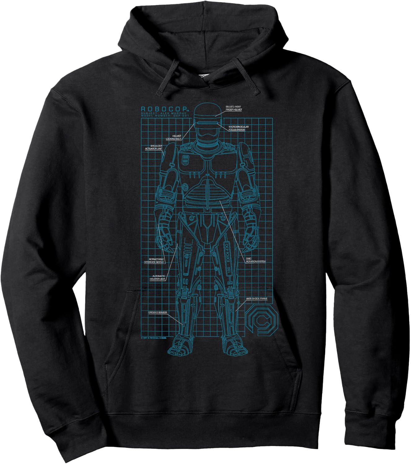 Robocop Schematic Hoodie - Hoodie | Black