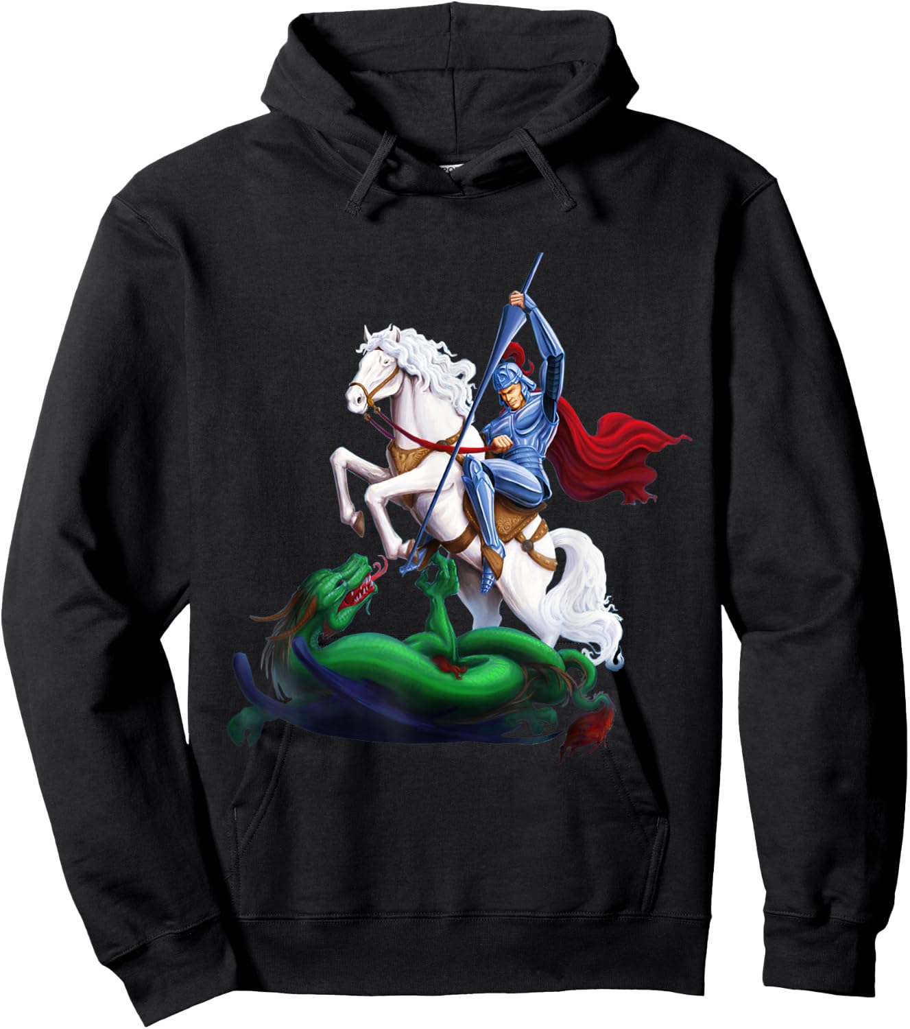 St. George and the Dragon England Catholic Saints Pray Hoodie - Hoodie | Black